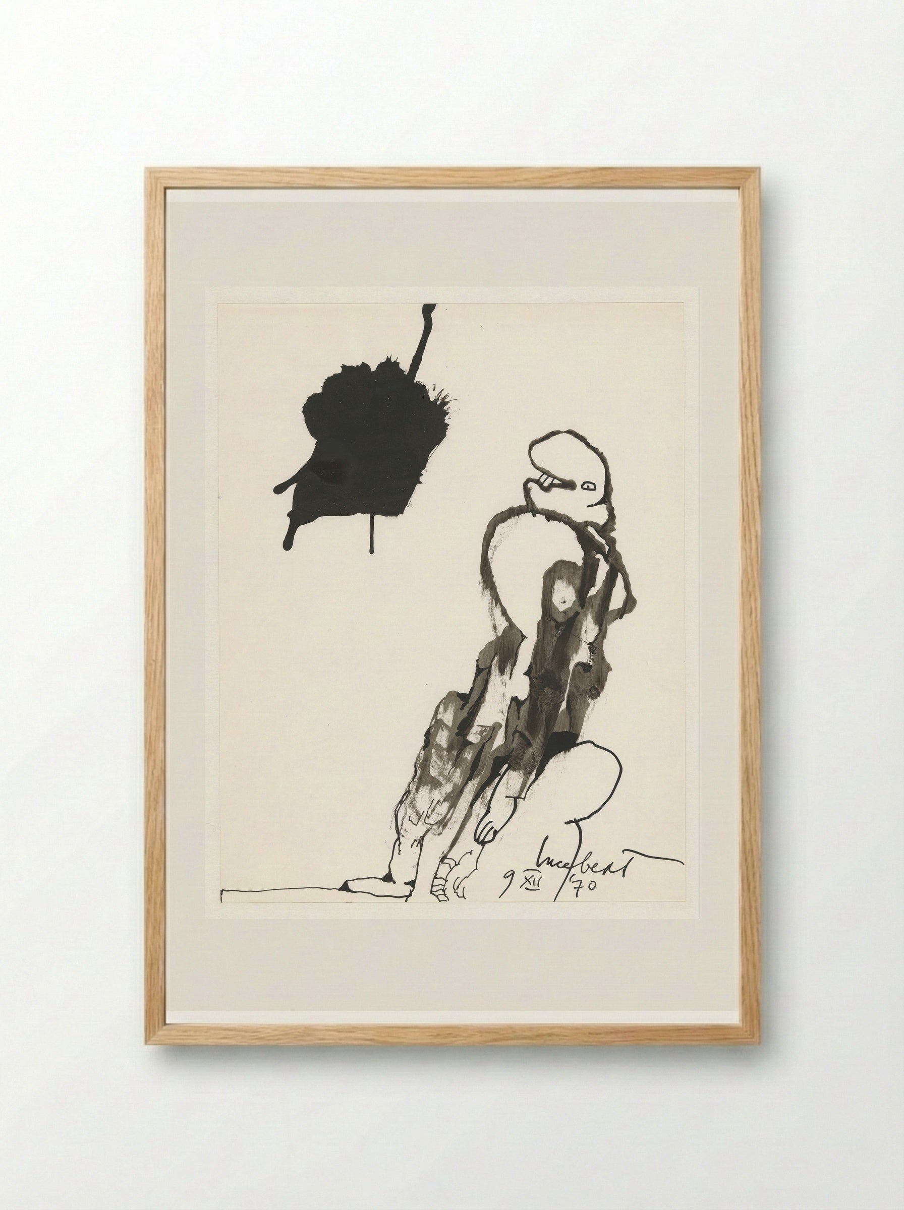 Fantasiefiguur met muizenstaart - Lucebert - Framed Print Wood