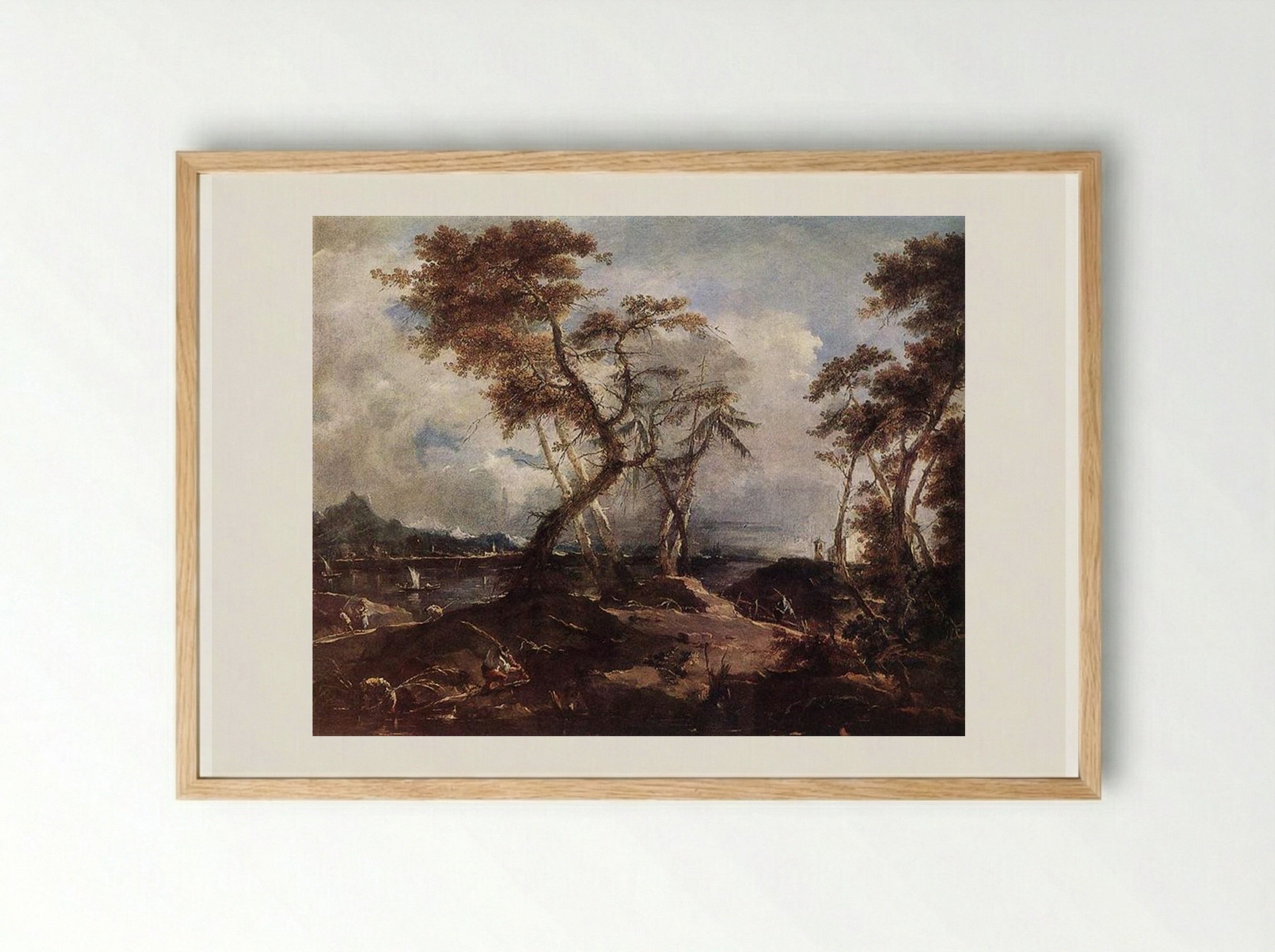 Fantastic Landscape - Francesco Guardi - Framed Print Wood