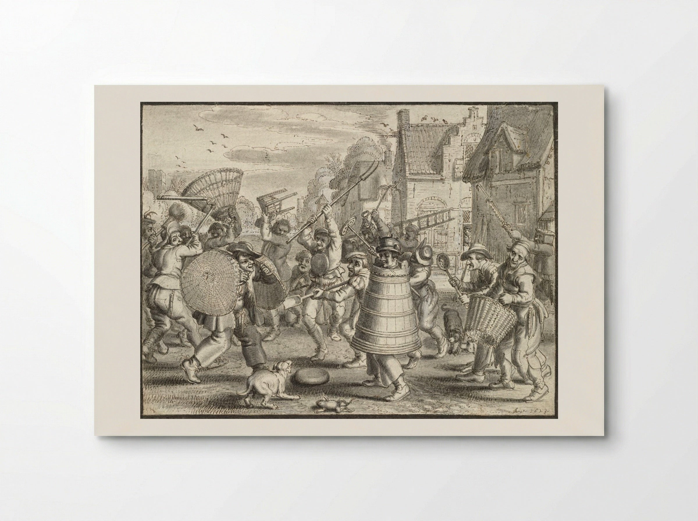Farcical Peasant Brawl - Adriaen van de Venne - Poster