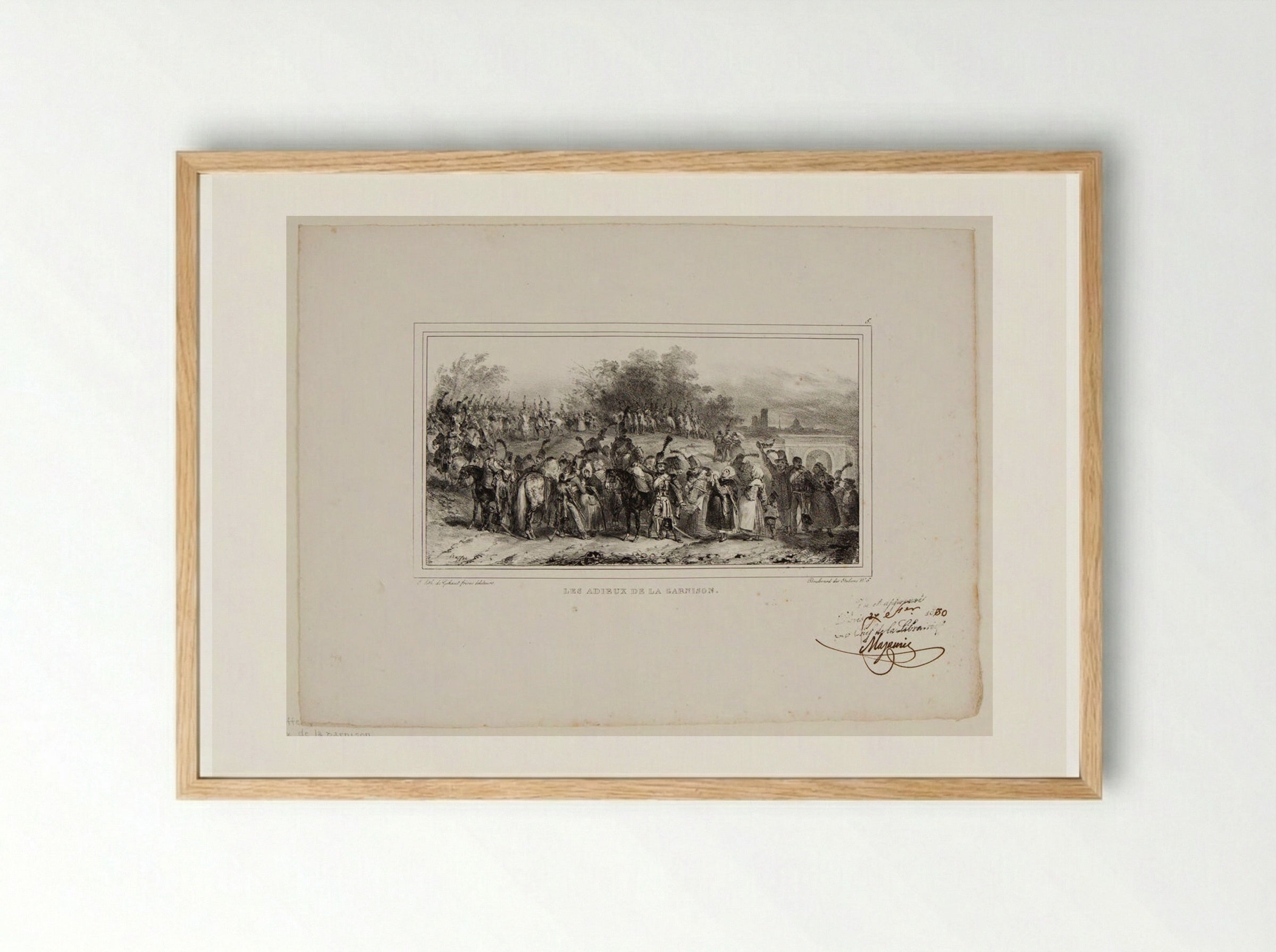 Farewells of the Garrison - Denis-Auguste-Marie Raffet - Framed Print Wood