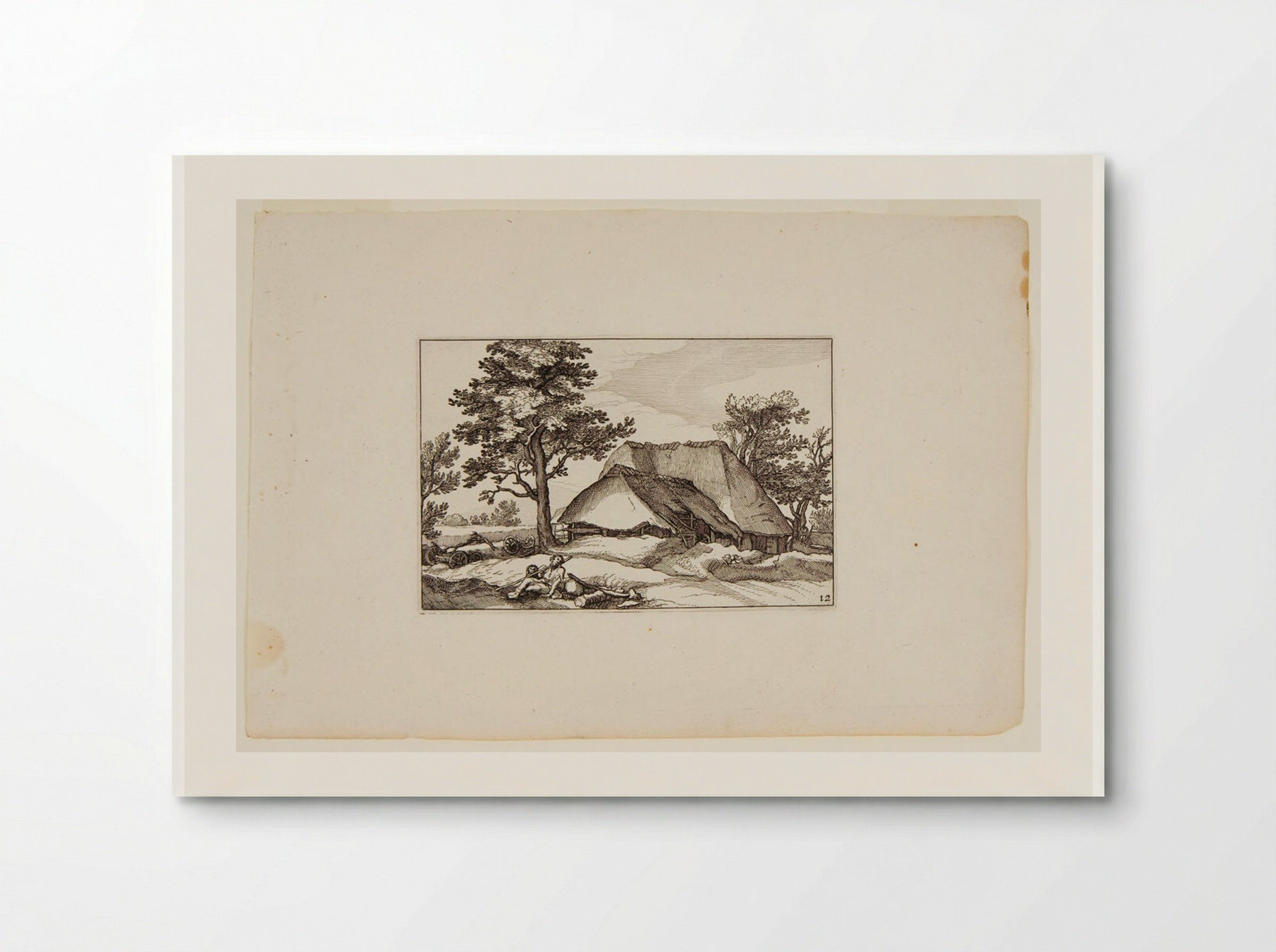 Farm Building with Resting Youth and Wheatfield - Claes Jansz. Visscher - Poster