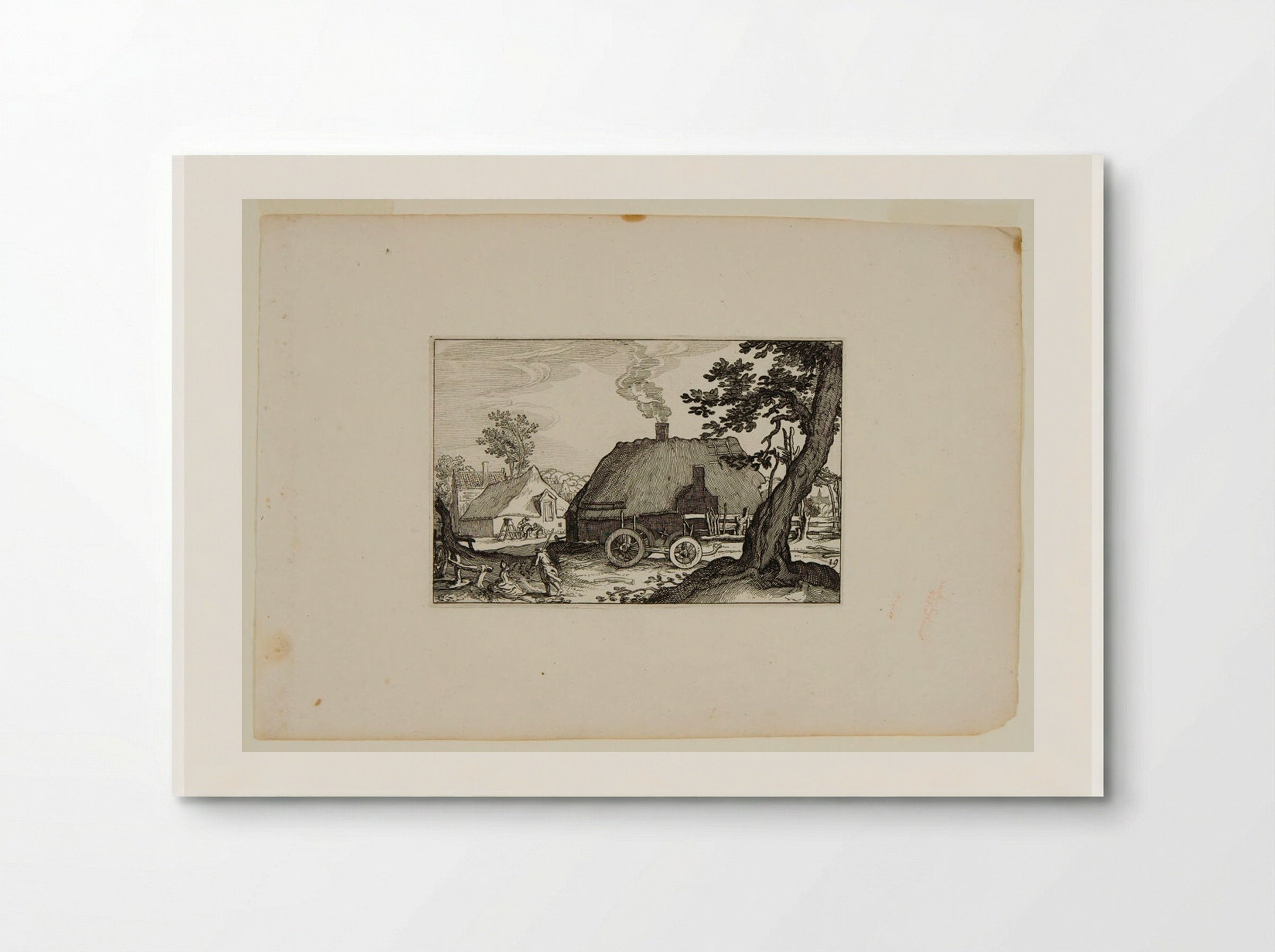 Farm Buildings with Empty Haywagon in Front - Claes Jansz. Visscher - Poster