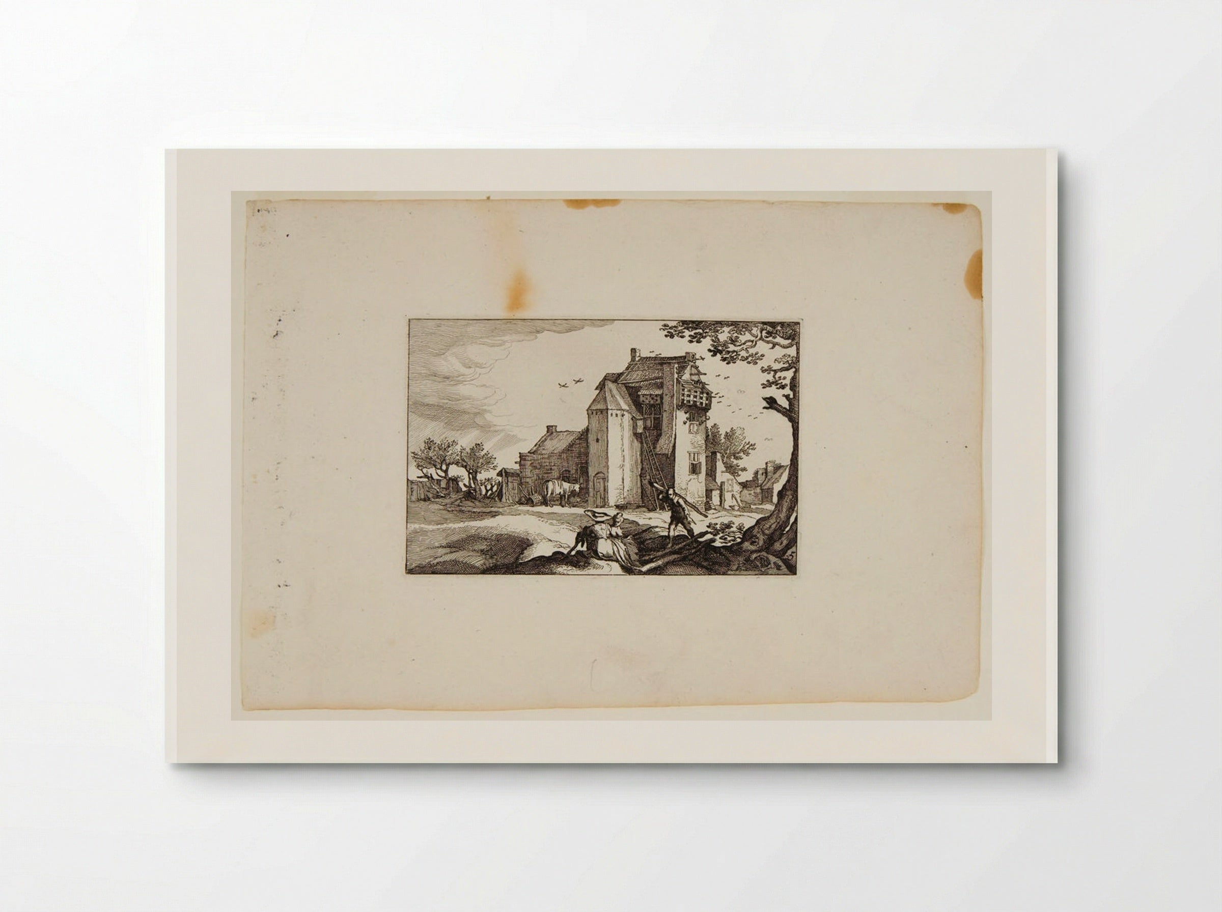 Farm Buildings with Large Dovecote - Claes Jansz. Visscher - Poster