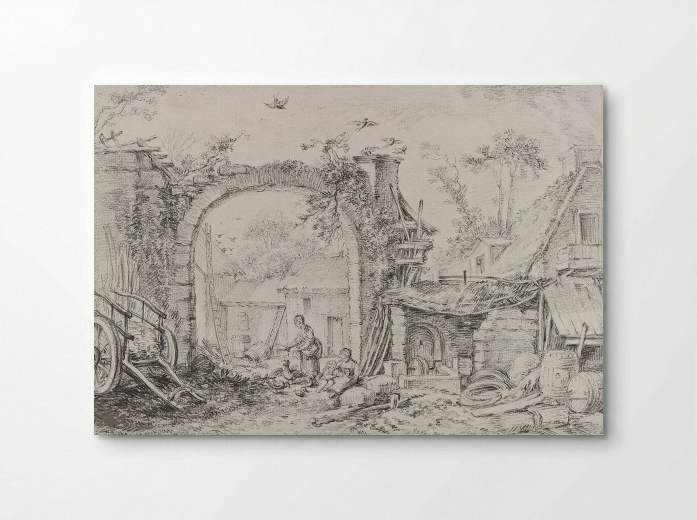Farm Courtyard - François Boucher - Poster
