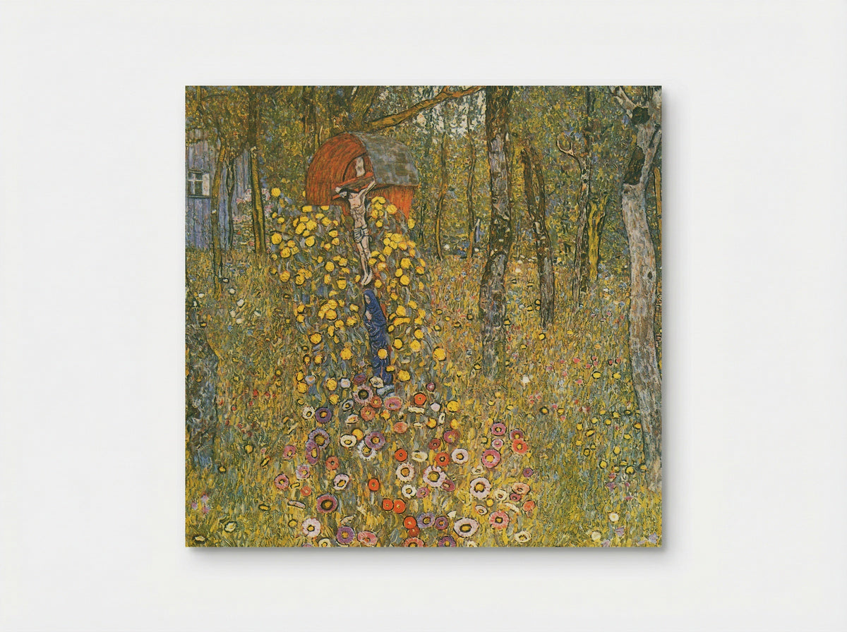 Farm Garden with Crucifix - Gustav Klimt - Poster