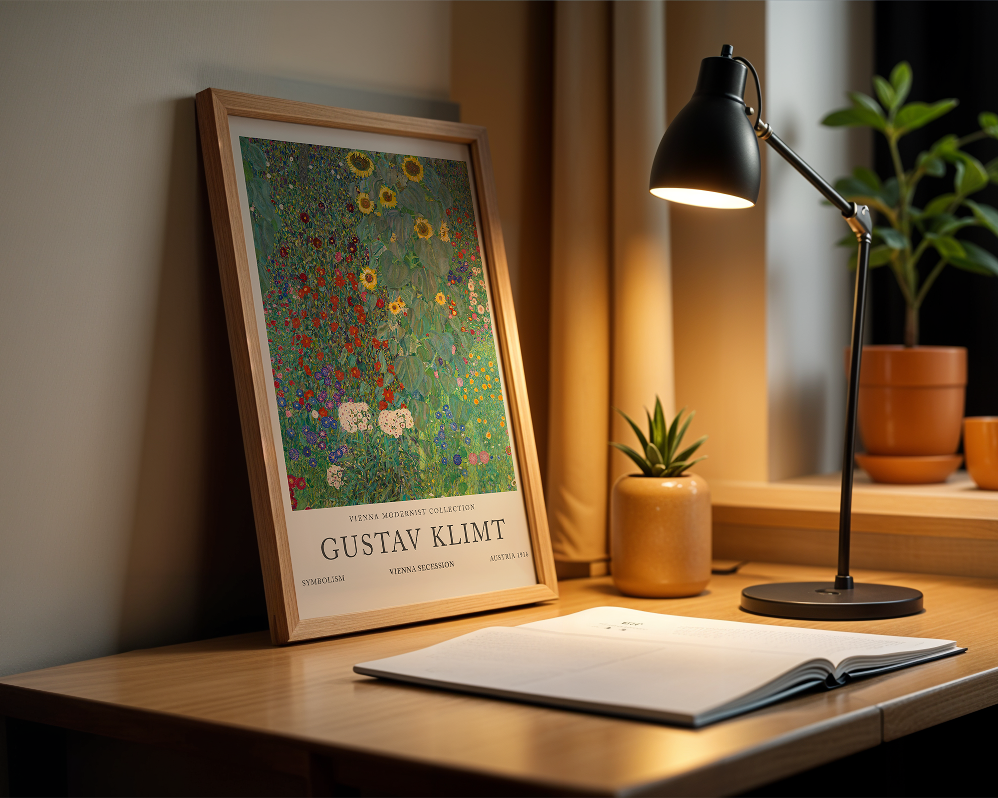 Farm-Garden-with-Sunflowers-(1907)---Gustav-Klimt mockup