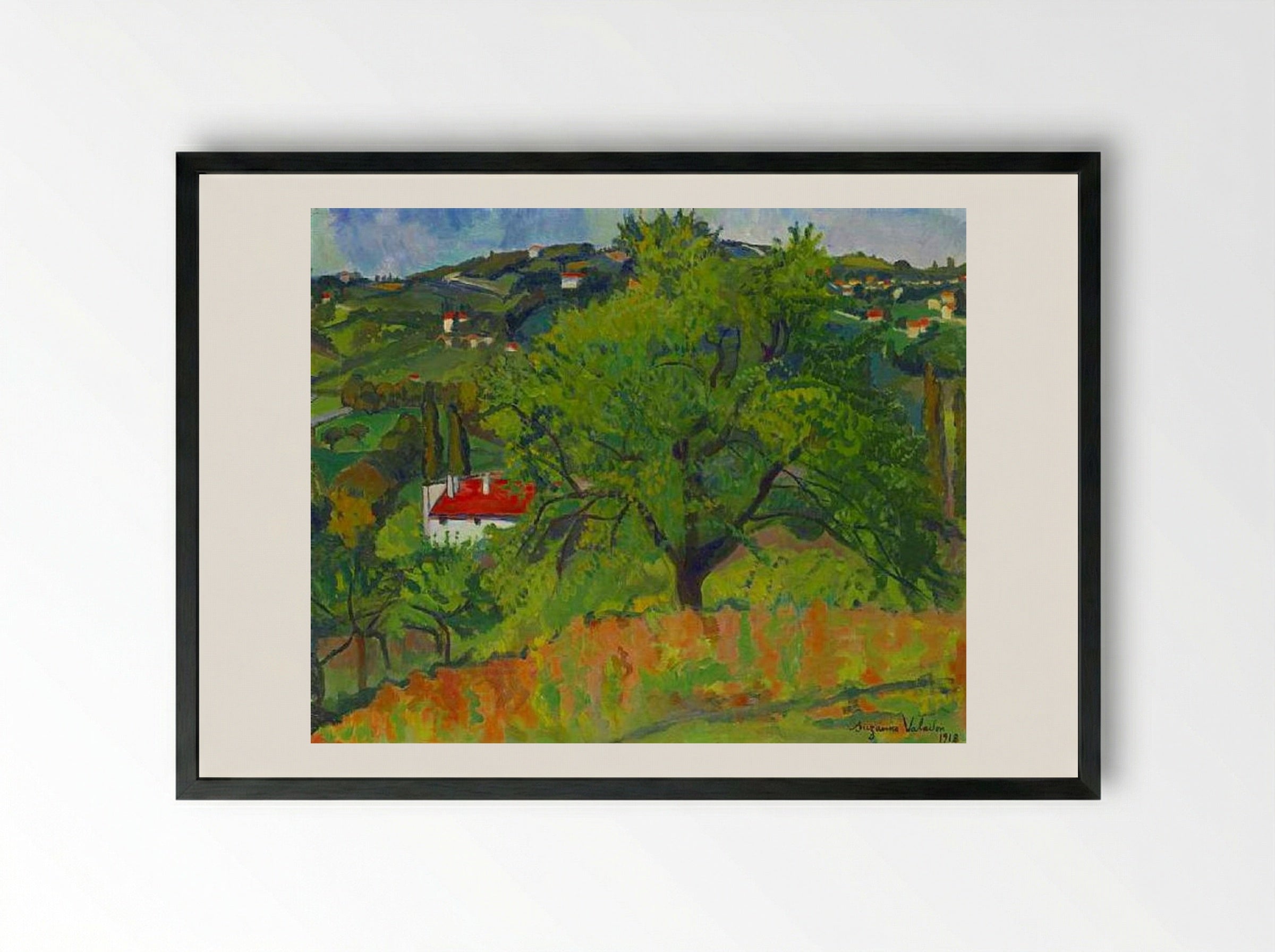 Farm Montcorin - Suzanne Valadon - Framed Print Black