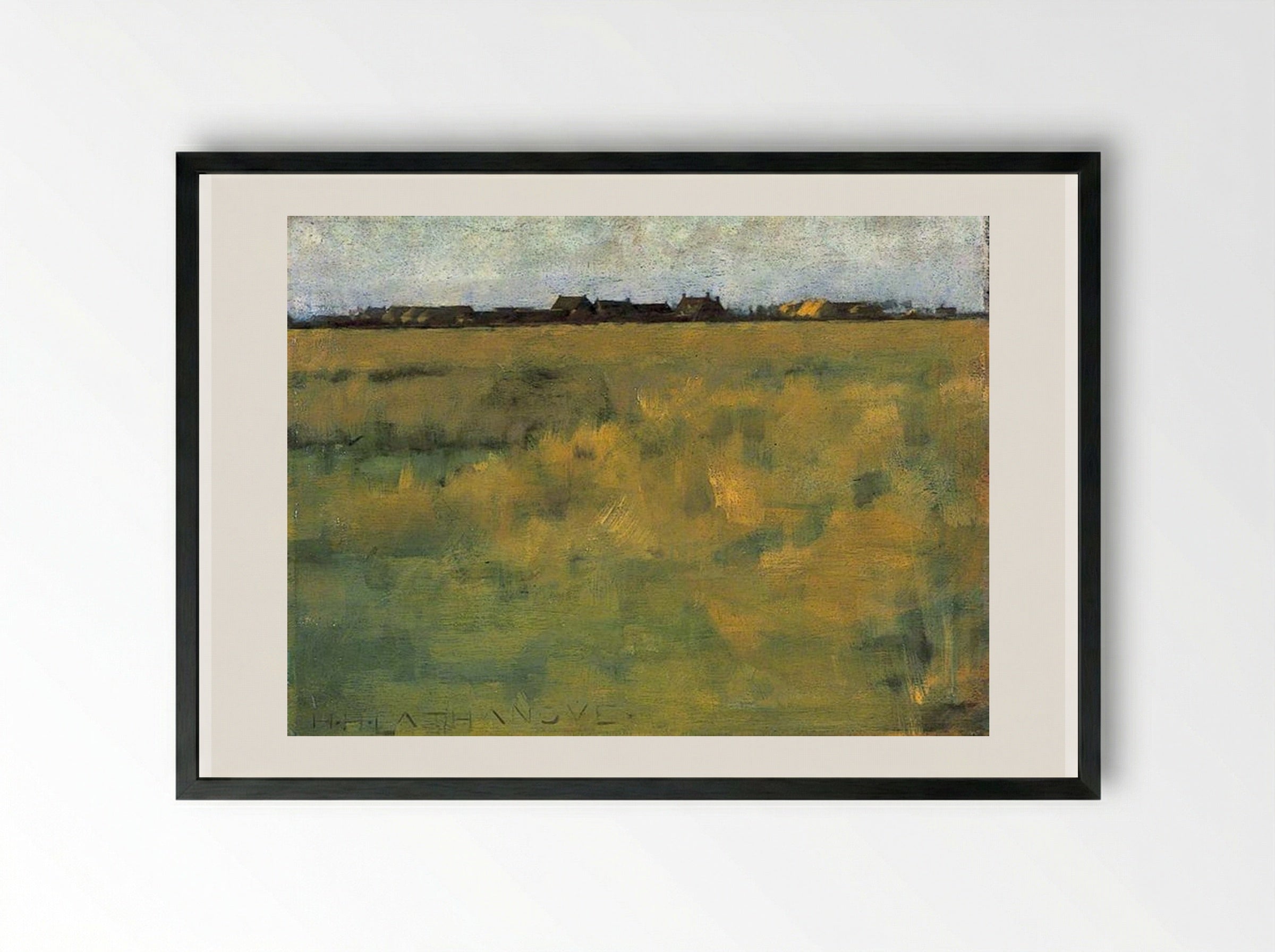 Farm Near Horsey, Norfolk - Henry Herbert La Thangue - Framed Print Black