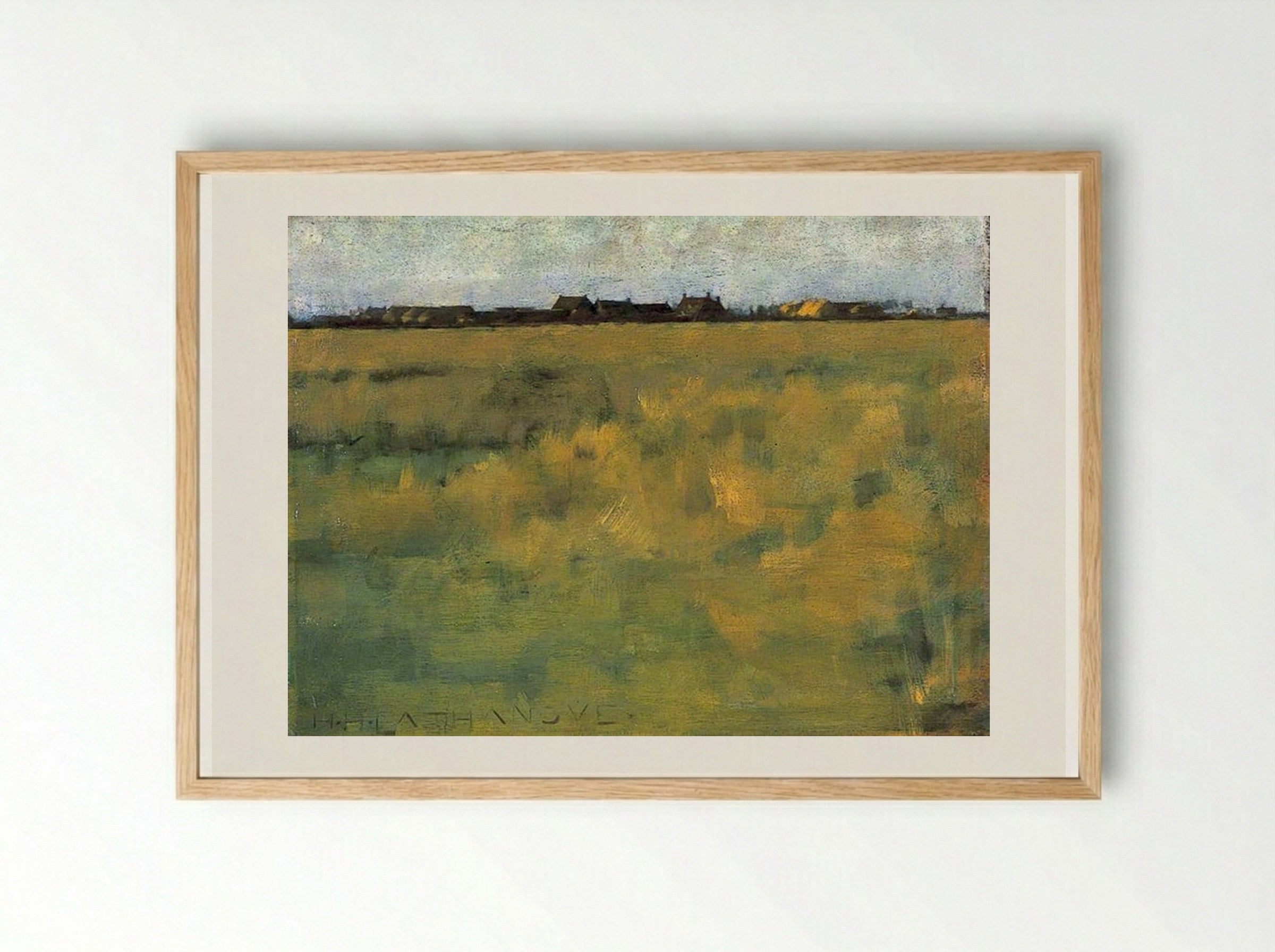 Farm Near Horsey, Norfolk - Henry Herbert La Thangue - Framed Print Wood