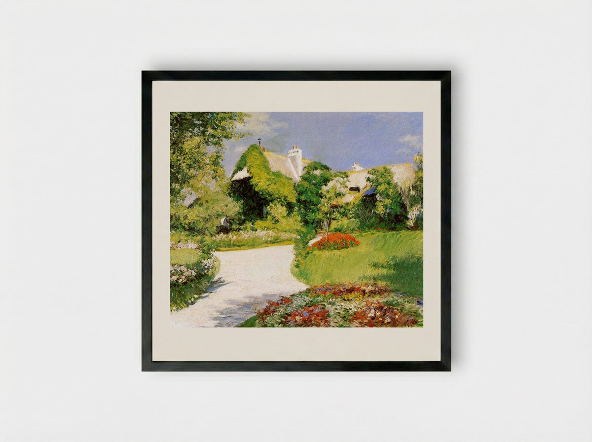 Farmer's House in Trouville - Gustave Caillebotte - Framed Print Black