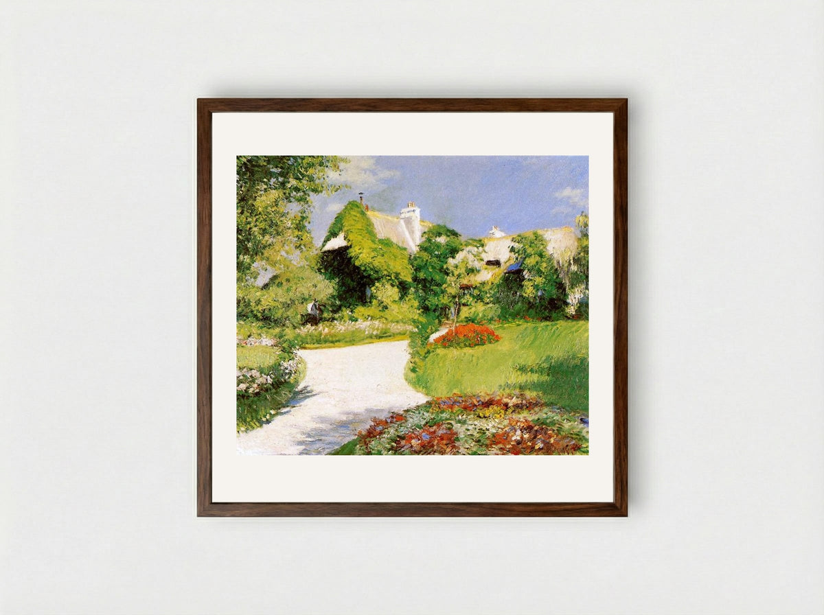 Farmer's House in Trouville - Gustave Caillebotte - Framed Print Dark Wood
