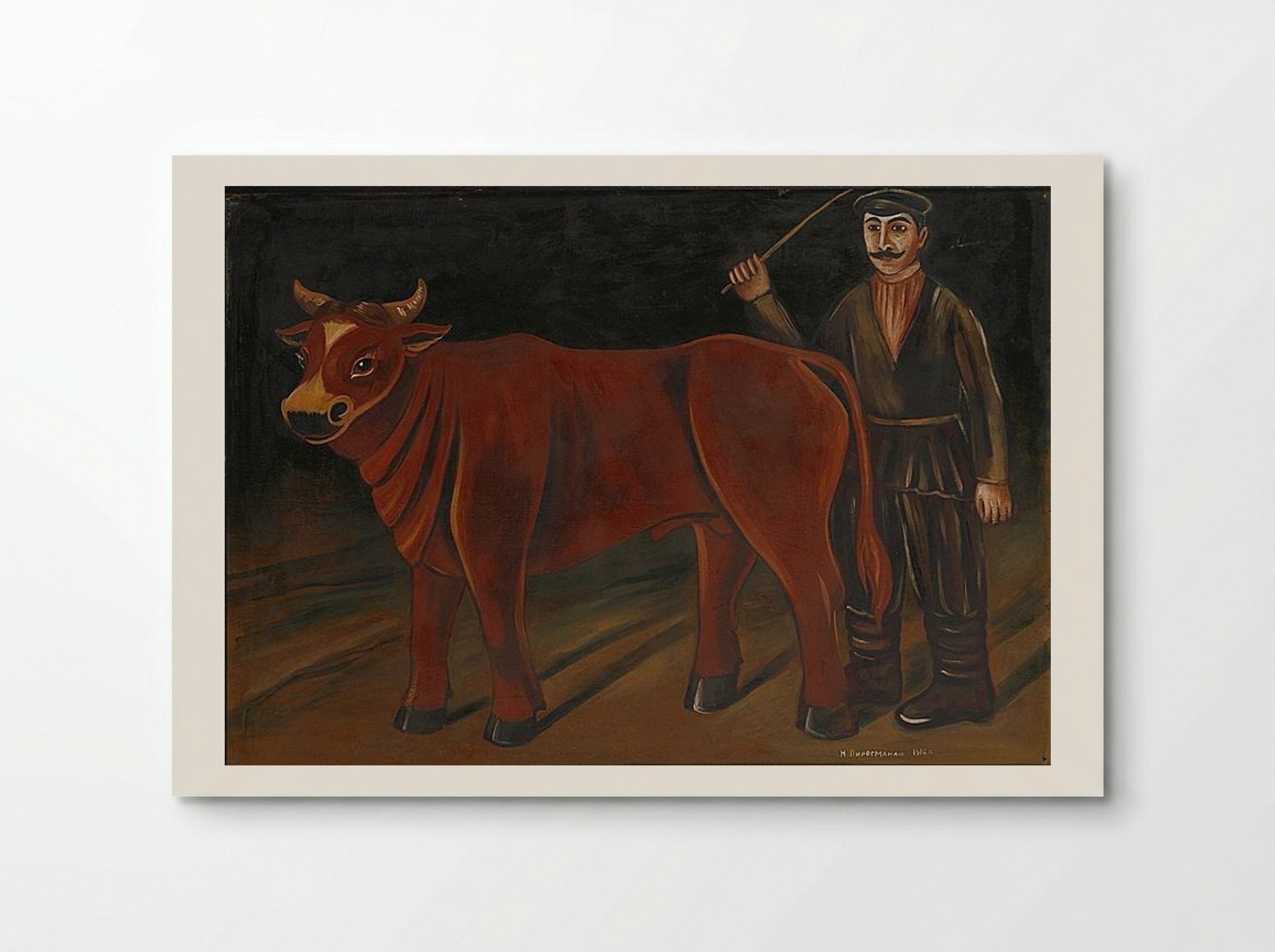 Farmer with a Bull - Niko Pirosmani - Poster