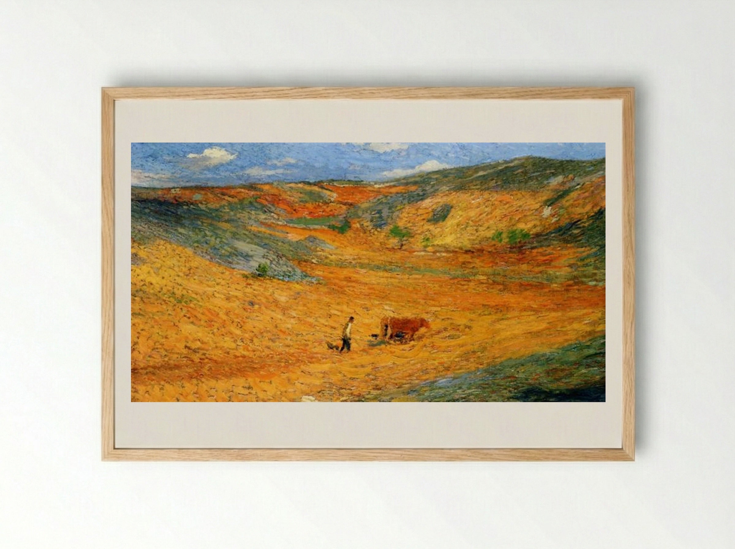Farmer - Henri Martin - Framed Print Wood