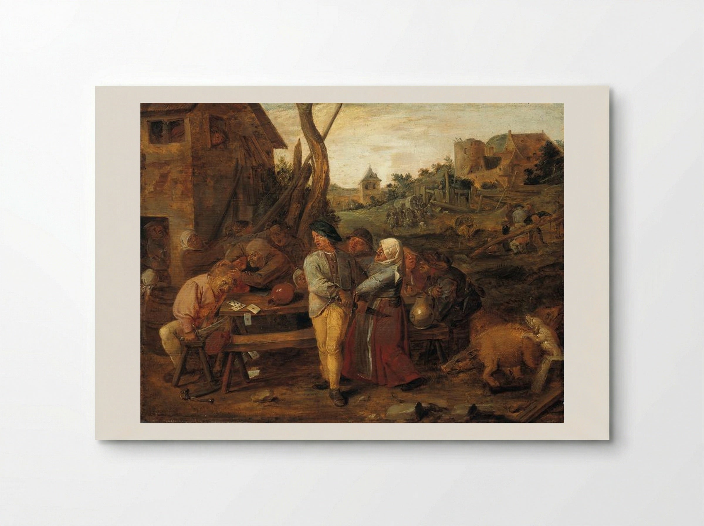 Farmers Fight Party - Adriaen Brouwer - Poster