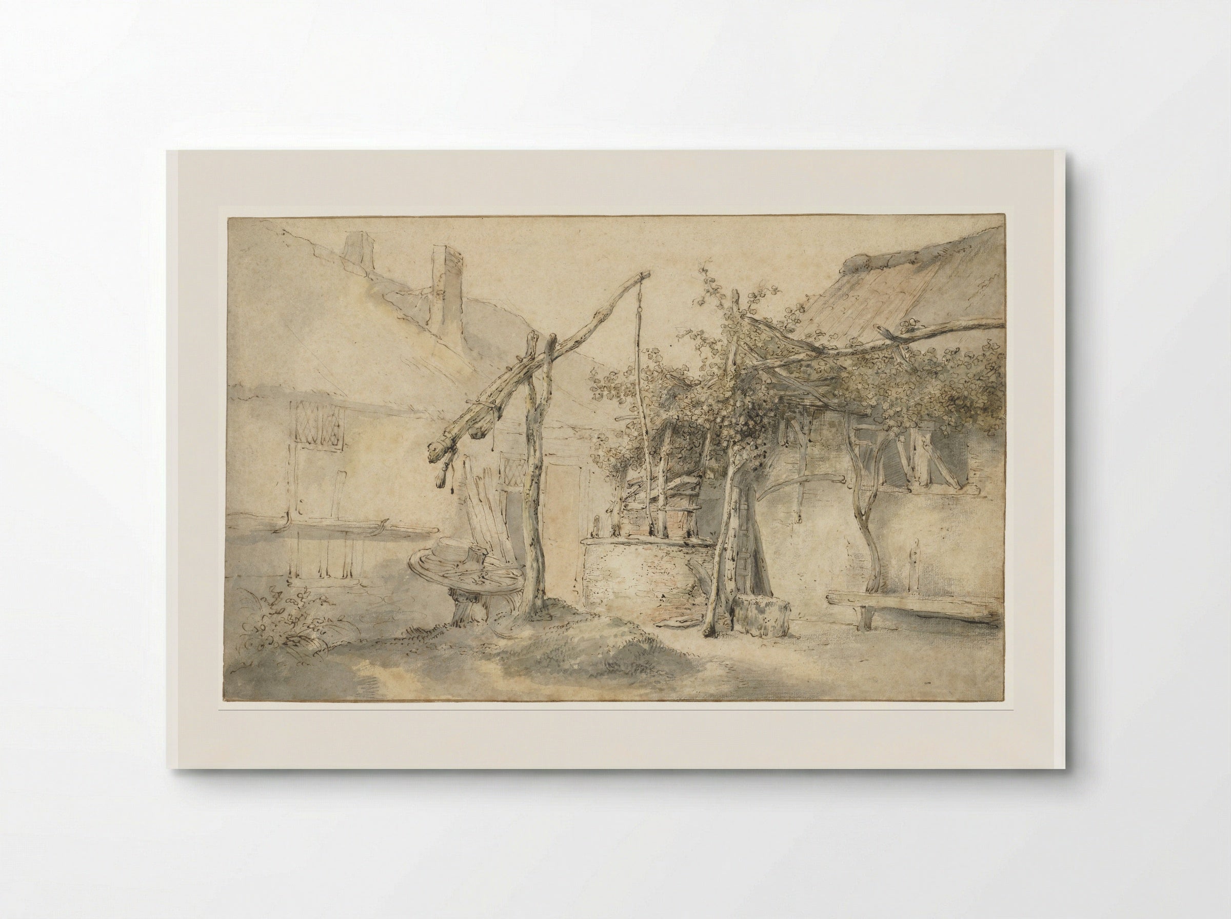 Farmhouse with a Well - Cornelis Dusart - Poster