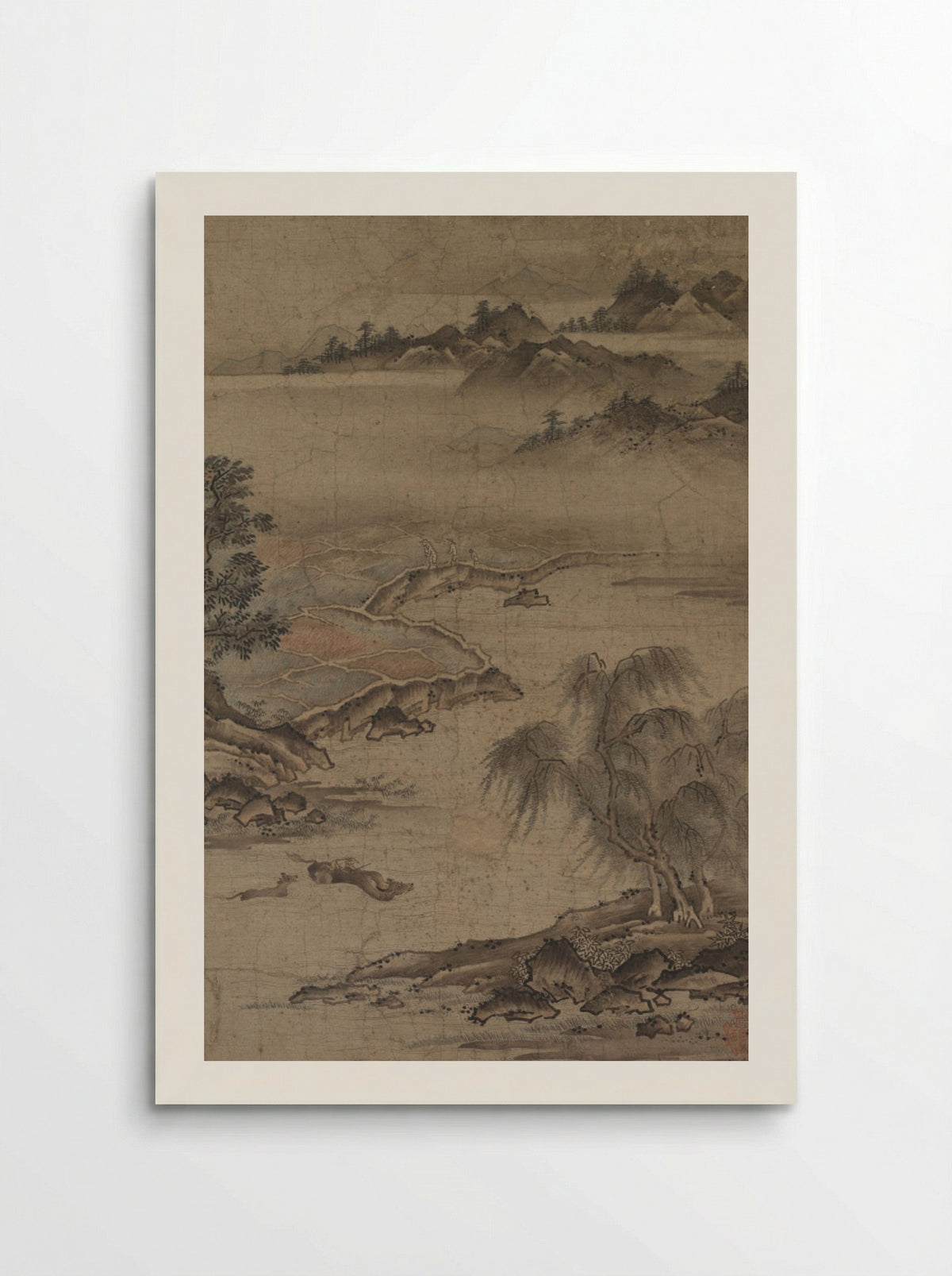 Farming and Herding Buffalo in Summer - Kano Hideyori - Poster