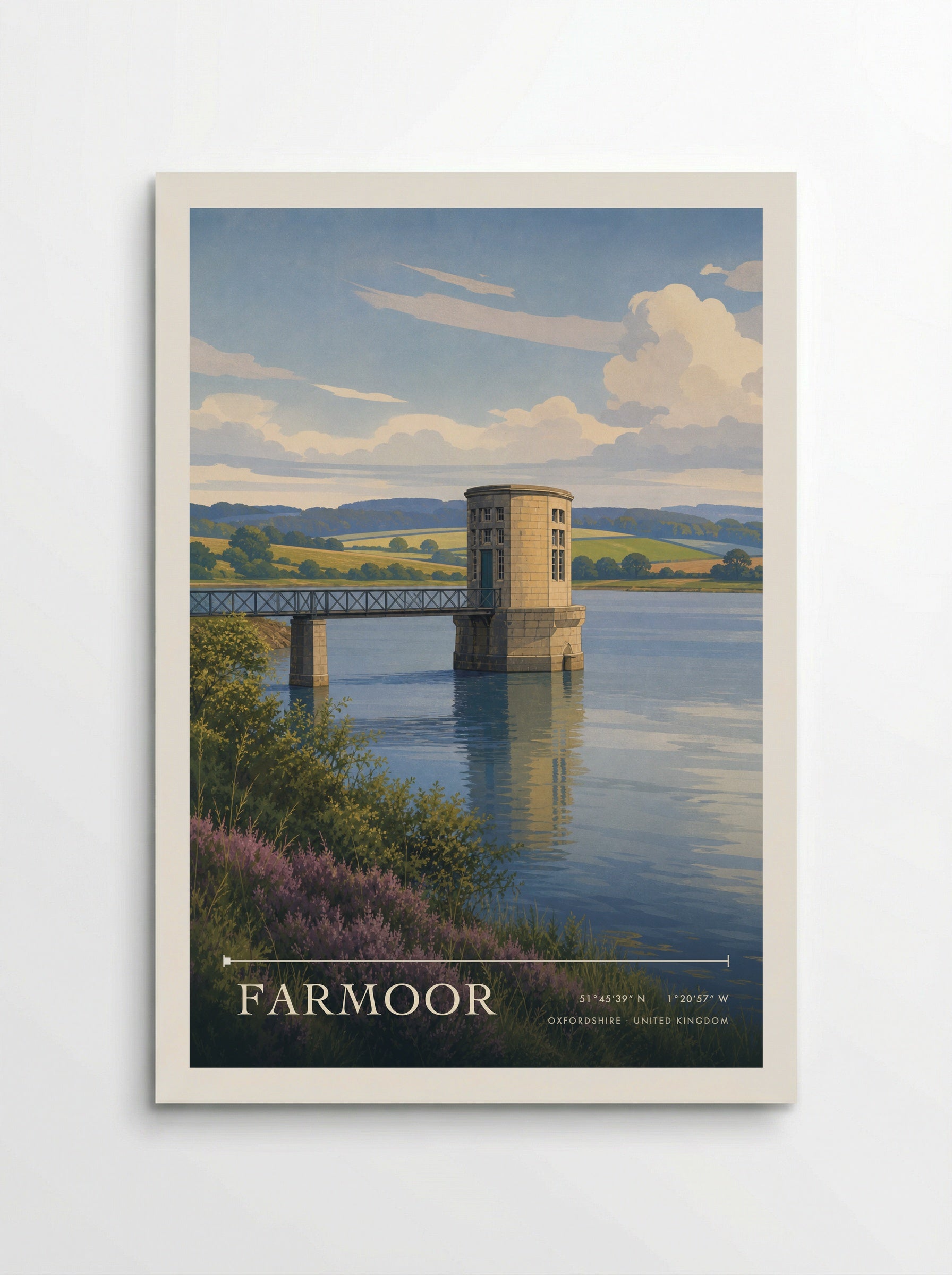 Farmoor Oxfordshire United Kingdom Travel Poster - Poster