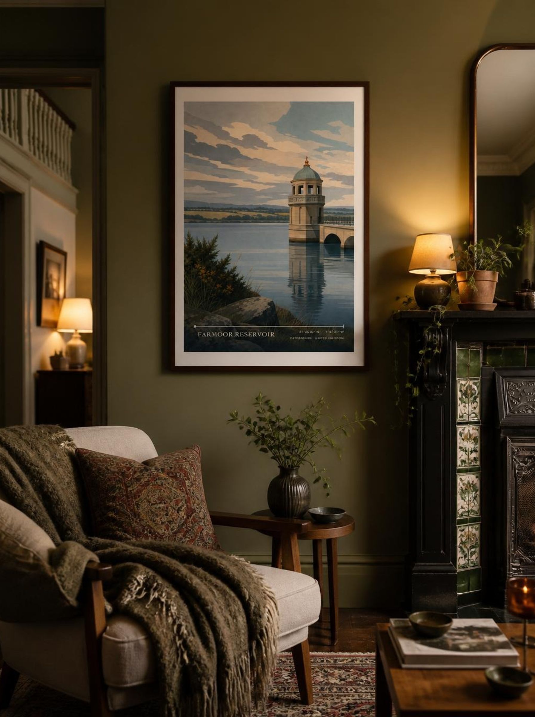 Farmoor Reservoir Oxfordshire United Kingdom Travel Poster - Lifestyle