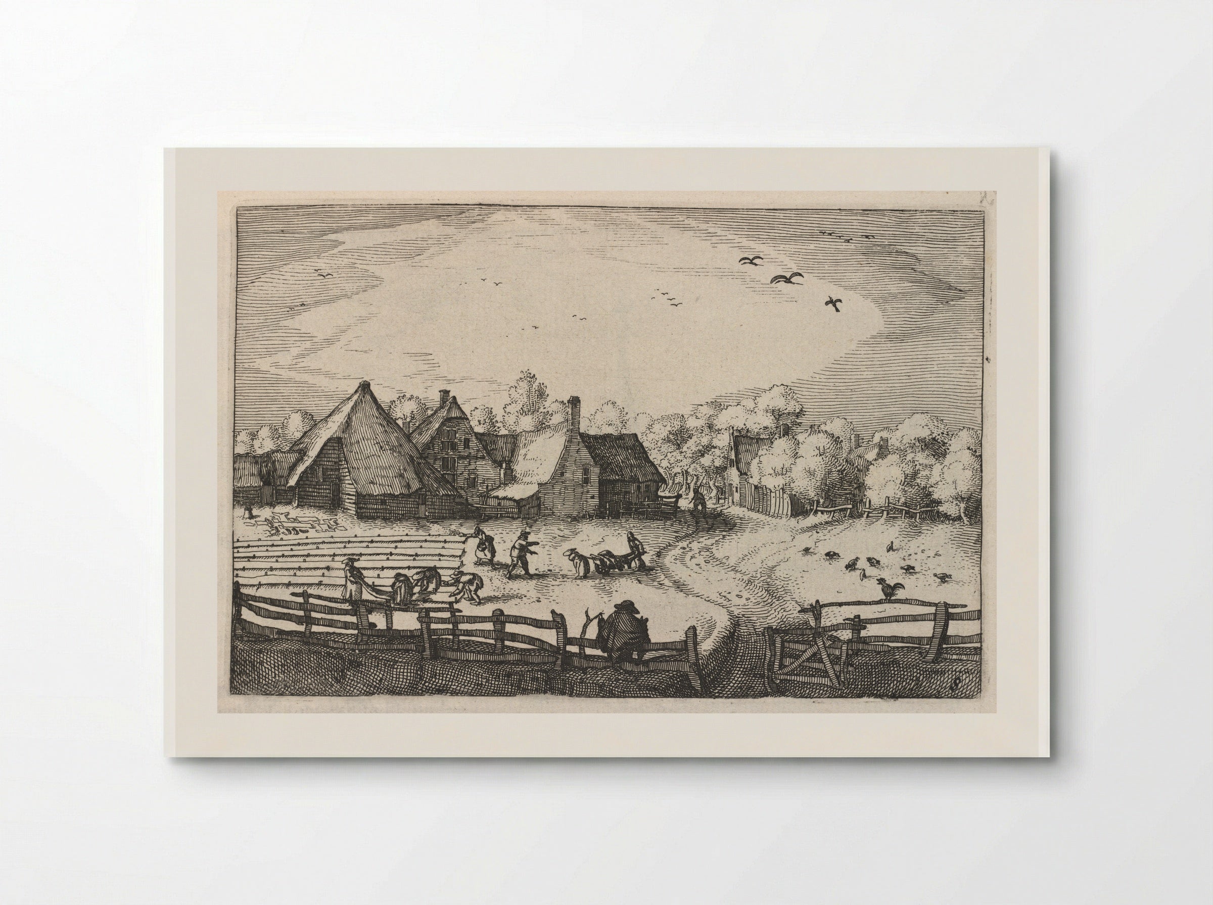 Farms and Bleaching-Fields - Claes Jansz. Visscher - Poster