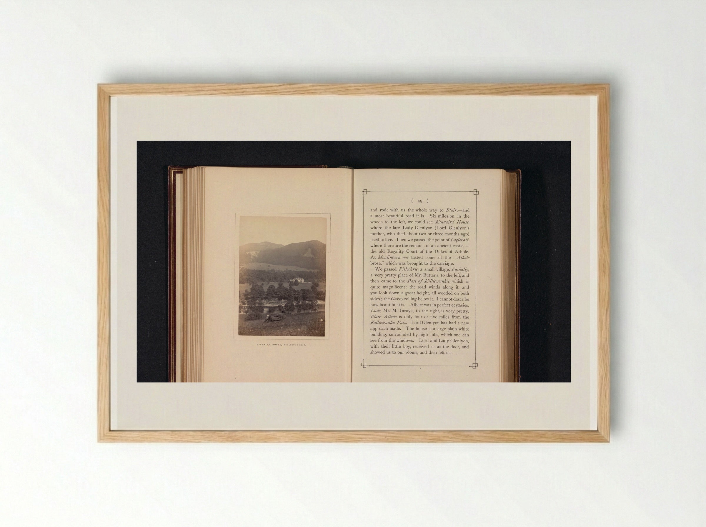 Faskally House, Killiecrankie - George Washington Wilson - Framed Print Wood