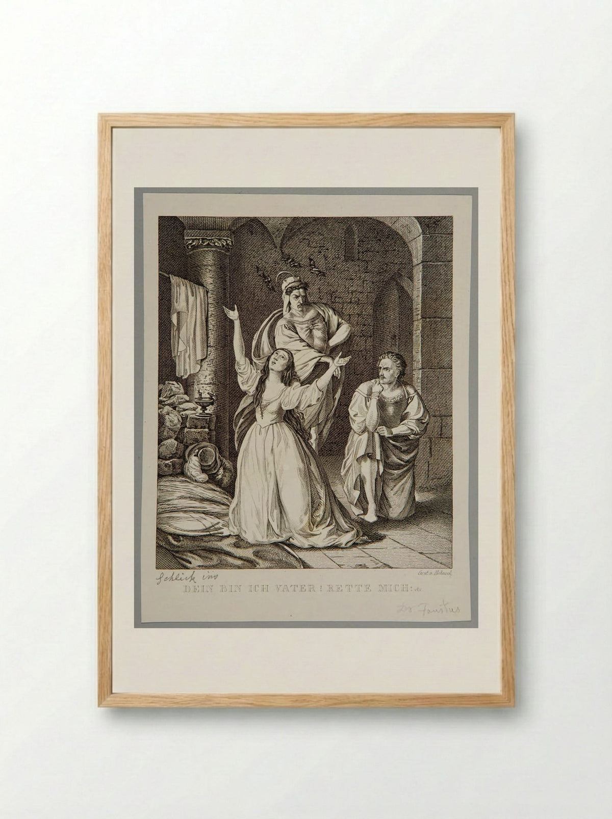 Father, I am yours. Save me! (Faust) - Adolf Hohneck - Framed Print Wood