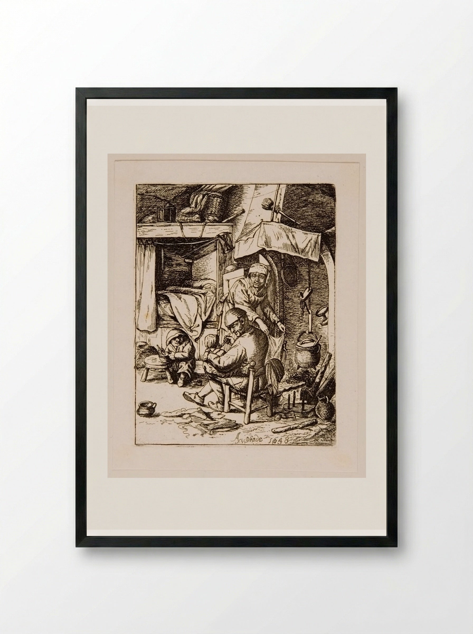 Father of the Family - David Deuchar - Framed Print Black