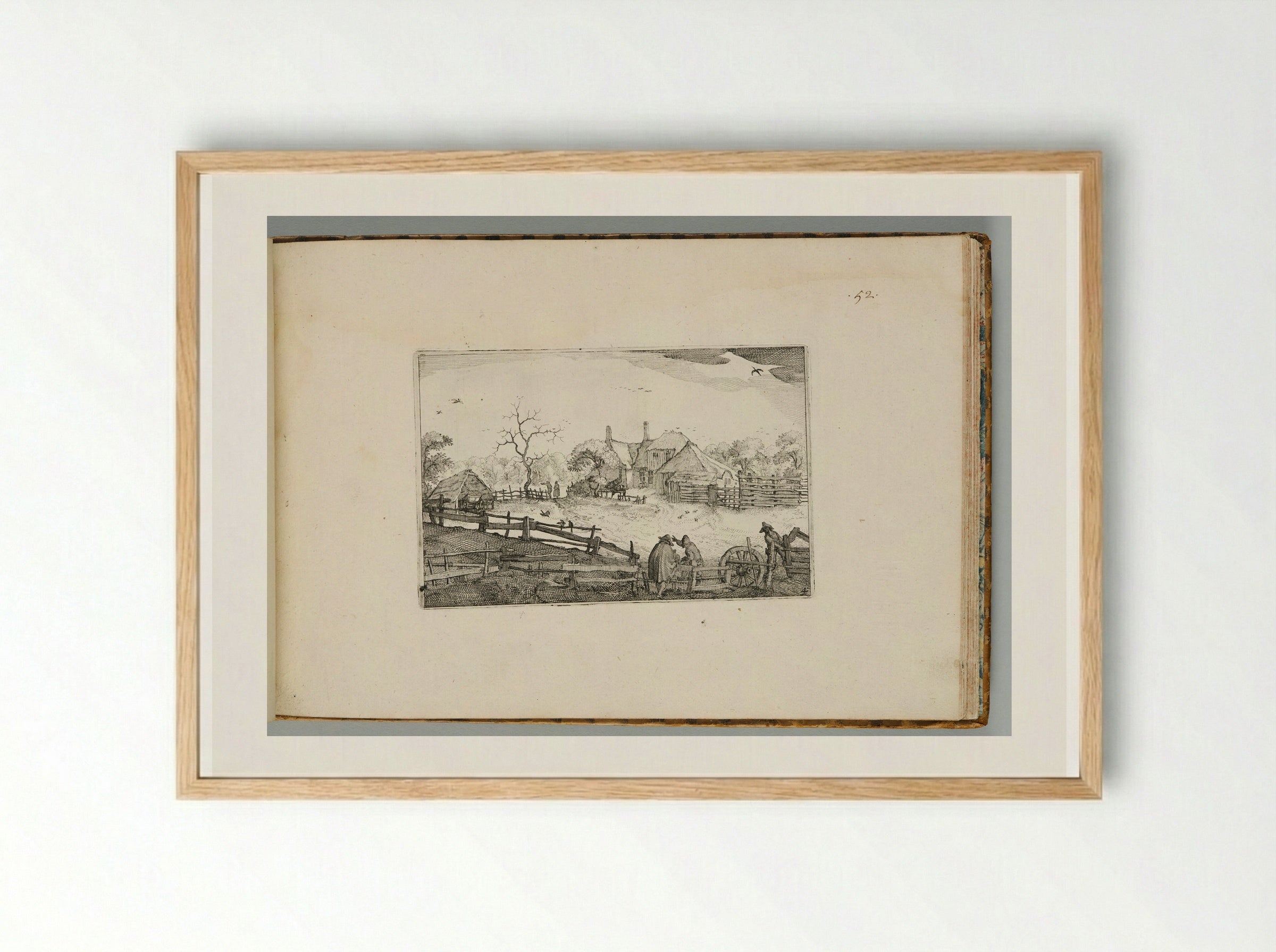 Father's Inn - Claes Jansz. Visscher - Framed Print Wood