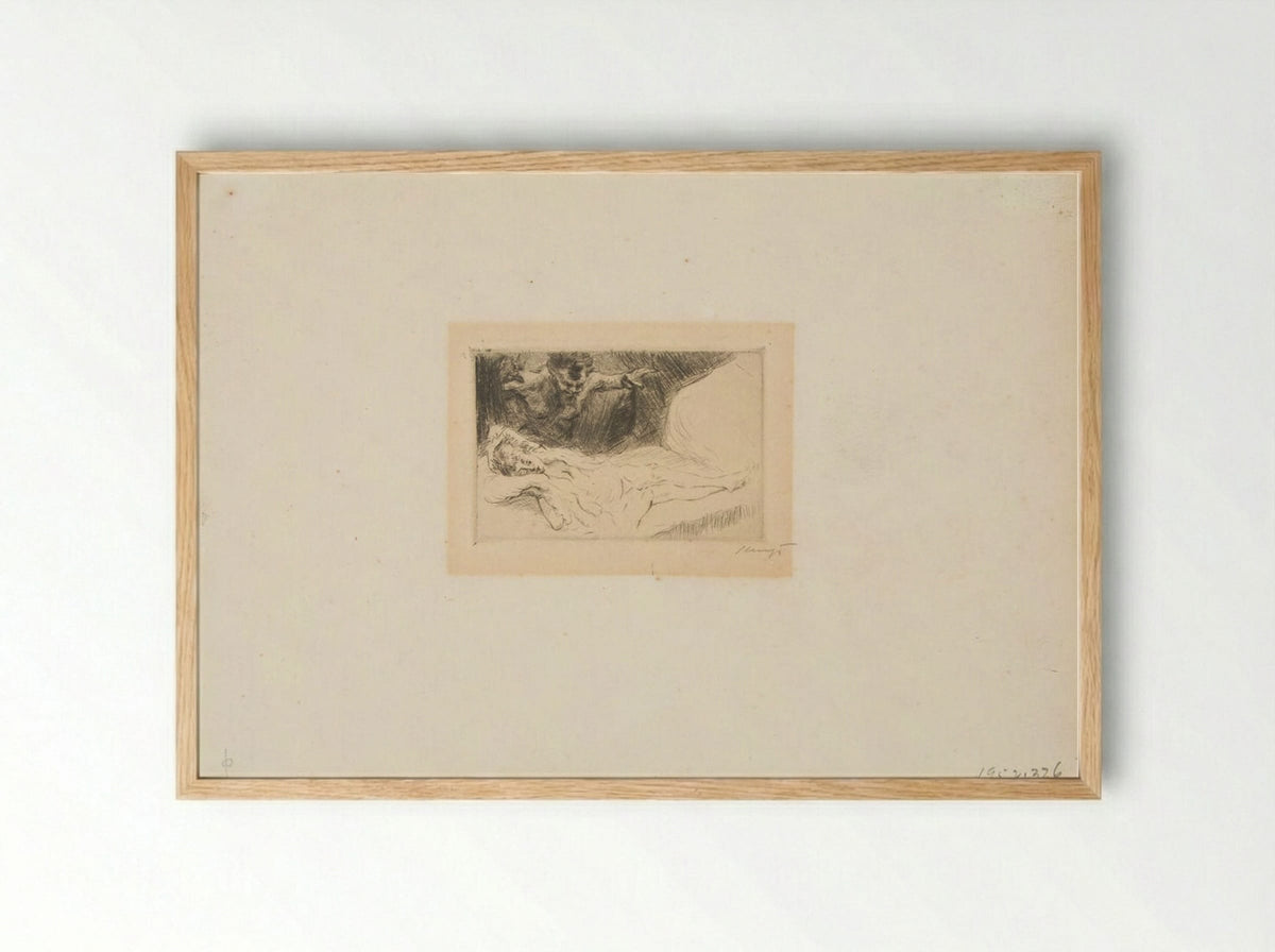 Faun and Nymph - Max Slevogt - Framed Print Wood