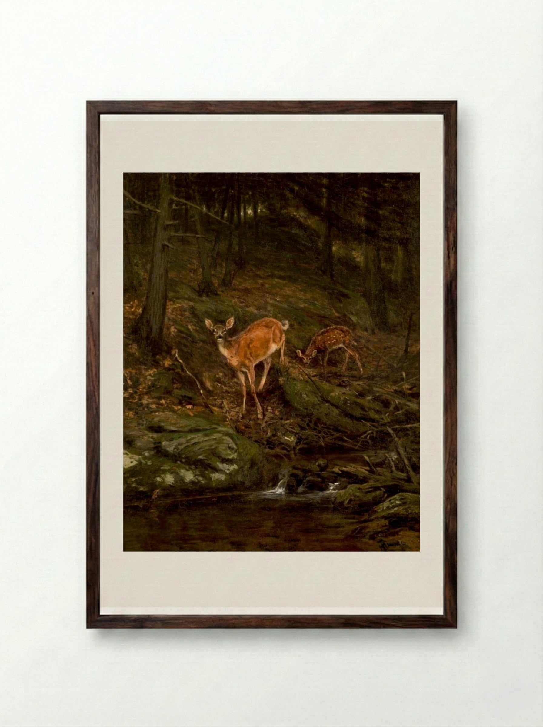 Fauna - Henry Ossawa Tanner - Framed Print Dark Wood