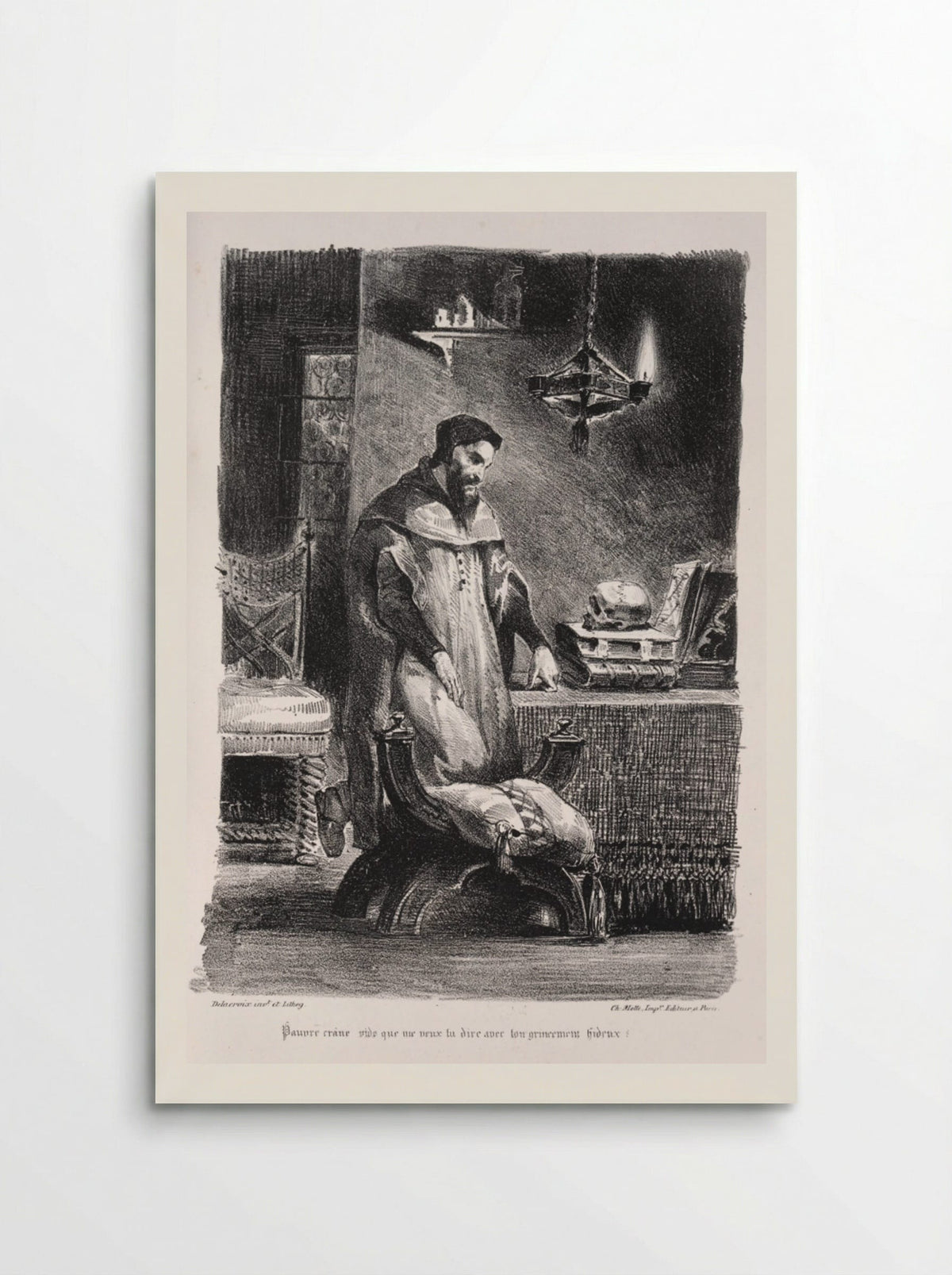 Faust in his dressing-room - Eugène Delacroix - Poster