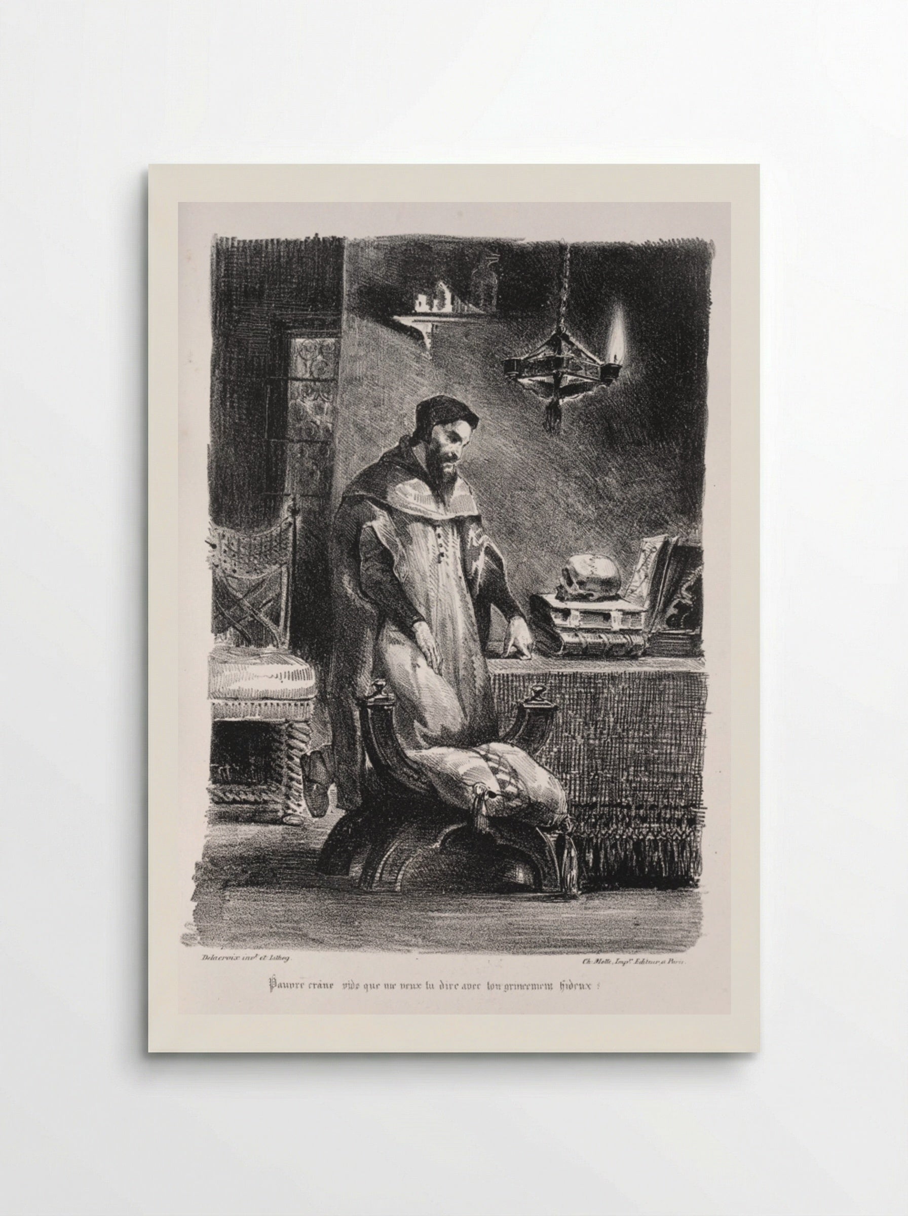 Faust in his dressing-room - Eugène Delacroix - Poster