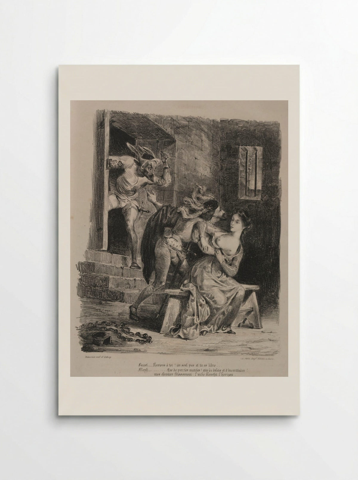 Faust in the Prison of Marguerite - Eugène Delacroix - Poster