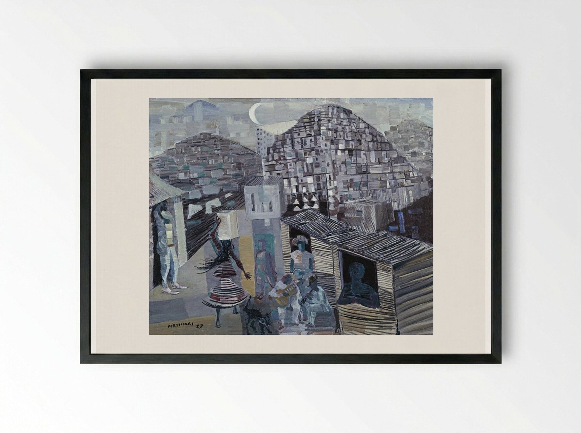 Favelas - Candido Portinari - Framed Print Black