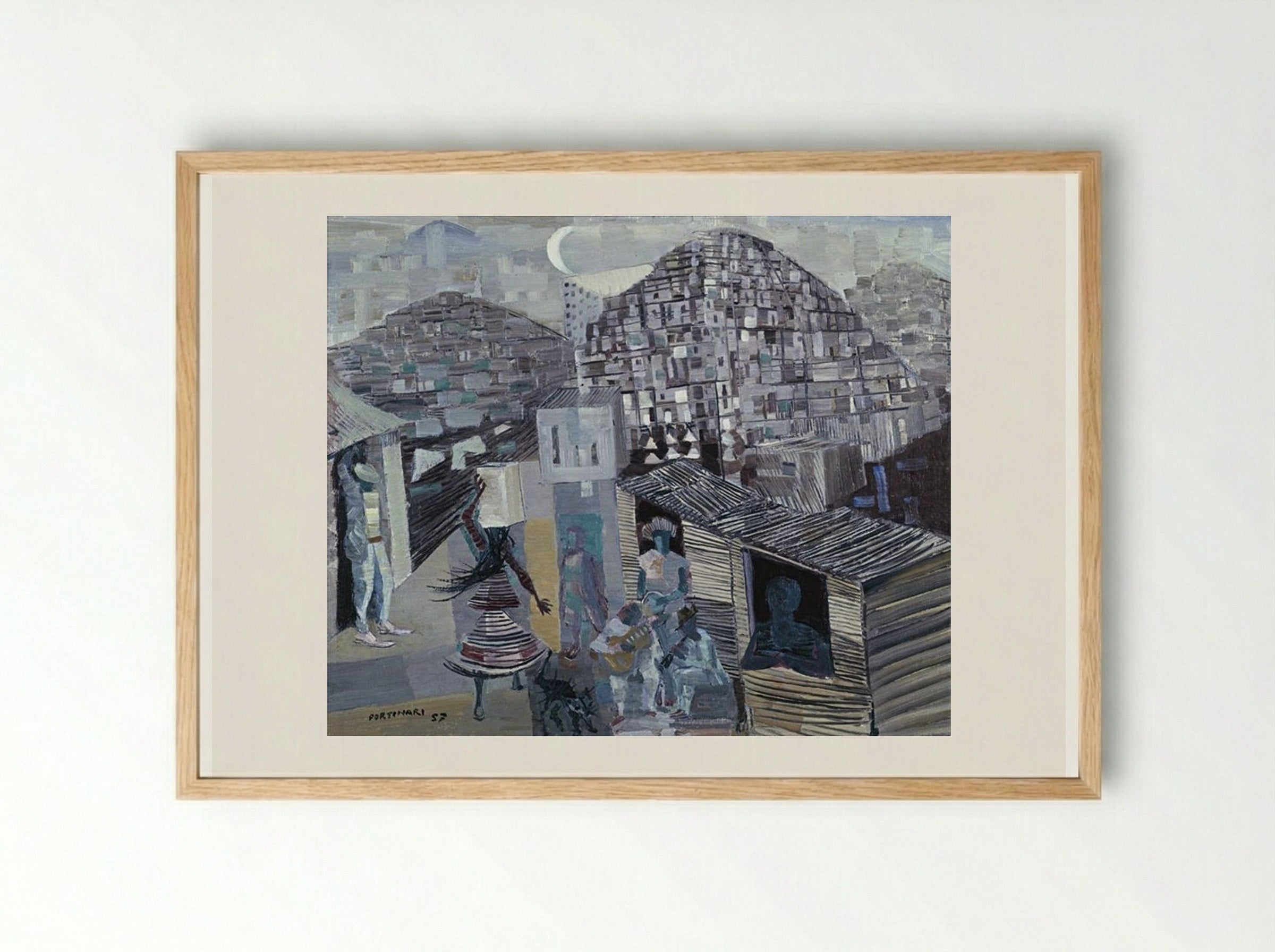 Favelas - Candido Portinari - Framed Print Wood