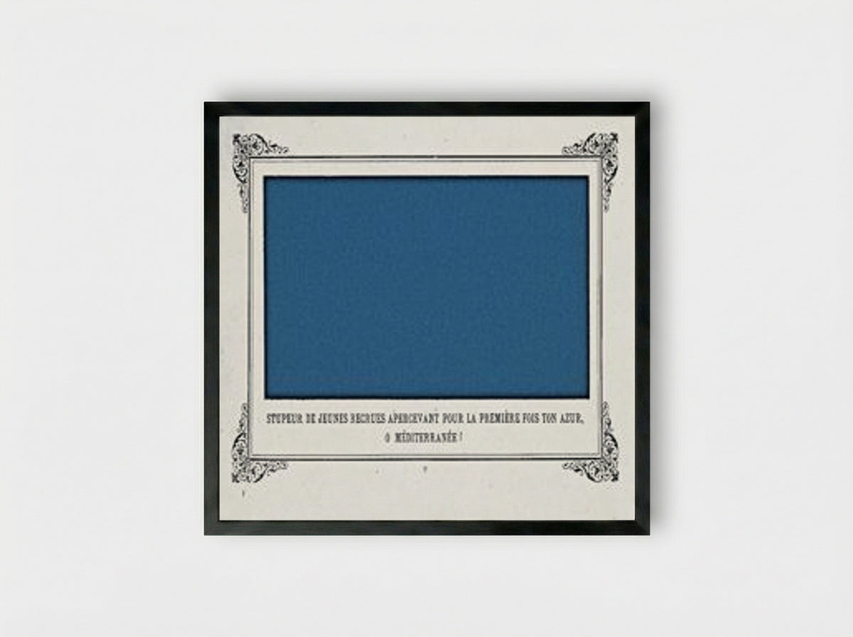 Fear of Navy Recruits Seeing the Mediterranean for the First Time - Alphonse Allais - Framed Print Black