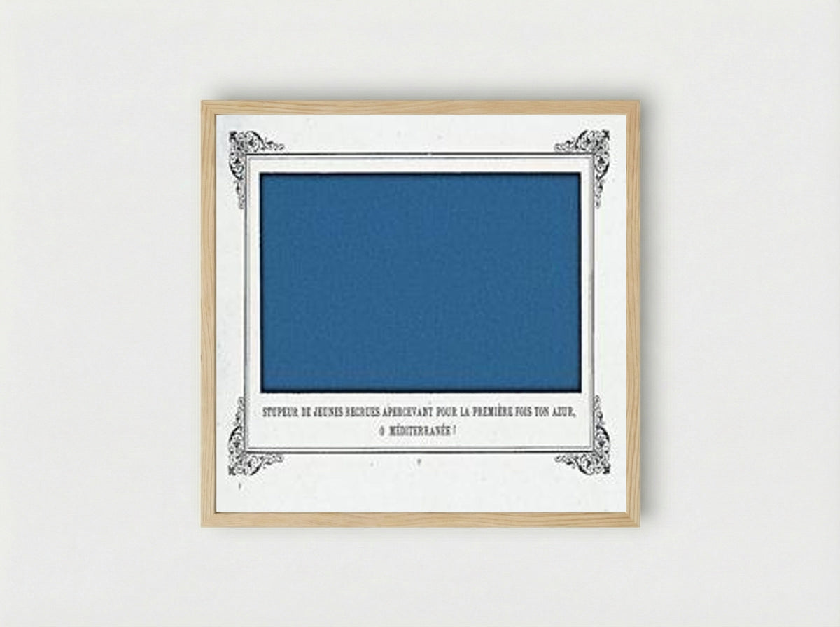 Fear of Navy Recruits Seeing the Mediterranean for the First Time - Alphonse Allais - Framed Print Wood