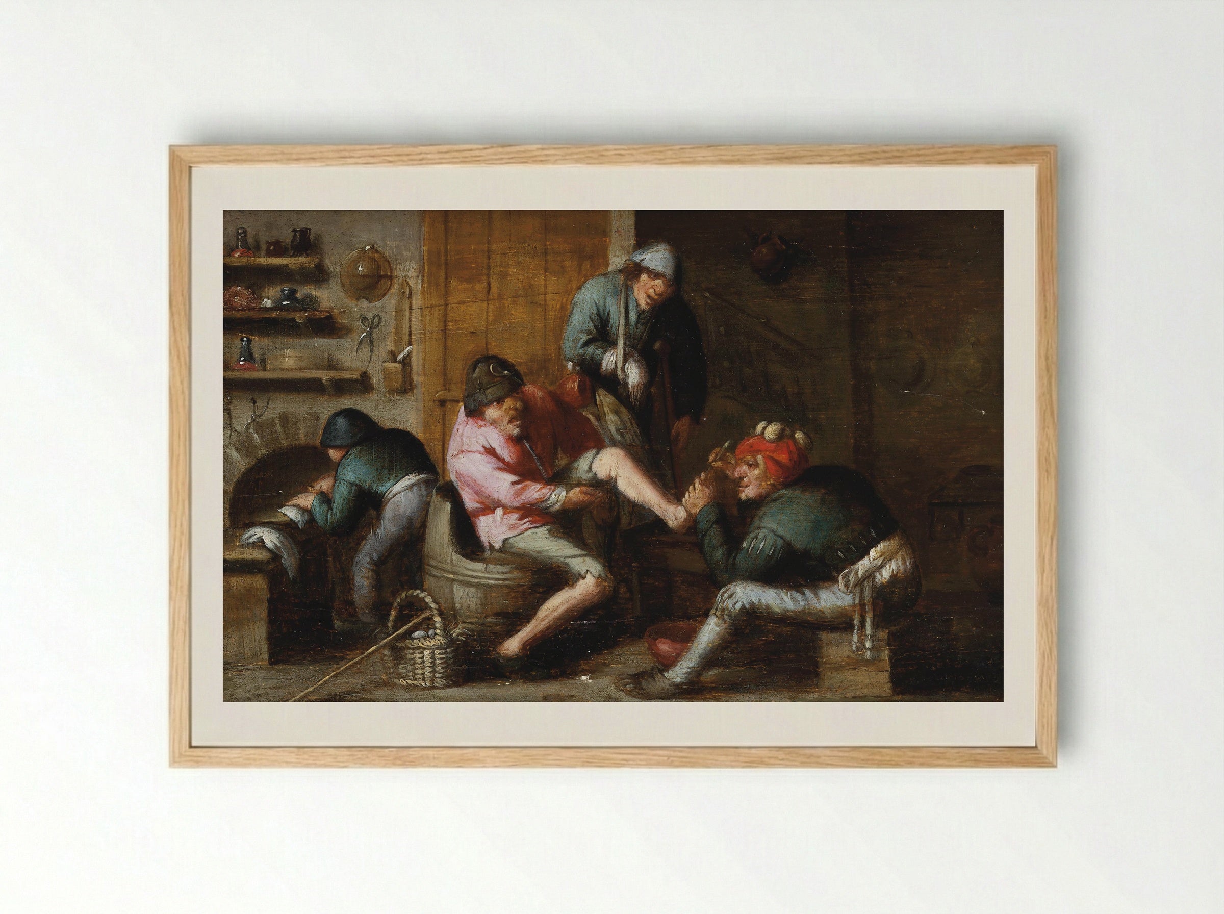 Feeling - Adriaen Brouwer - Framed Print Wood
