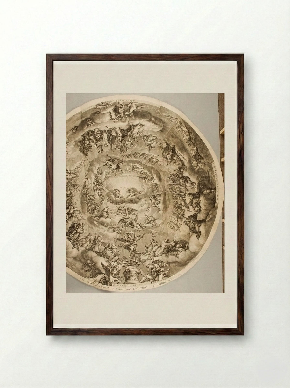 Felicity of the Blessed - Gérard Audran - Framed Print Dark Wood