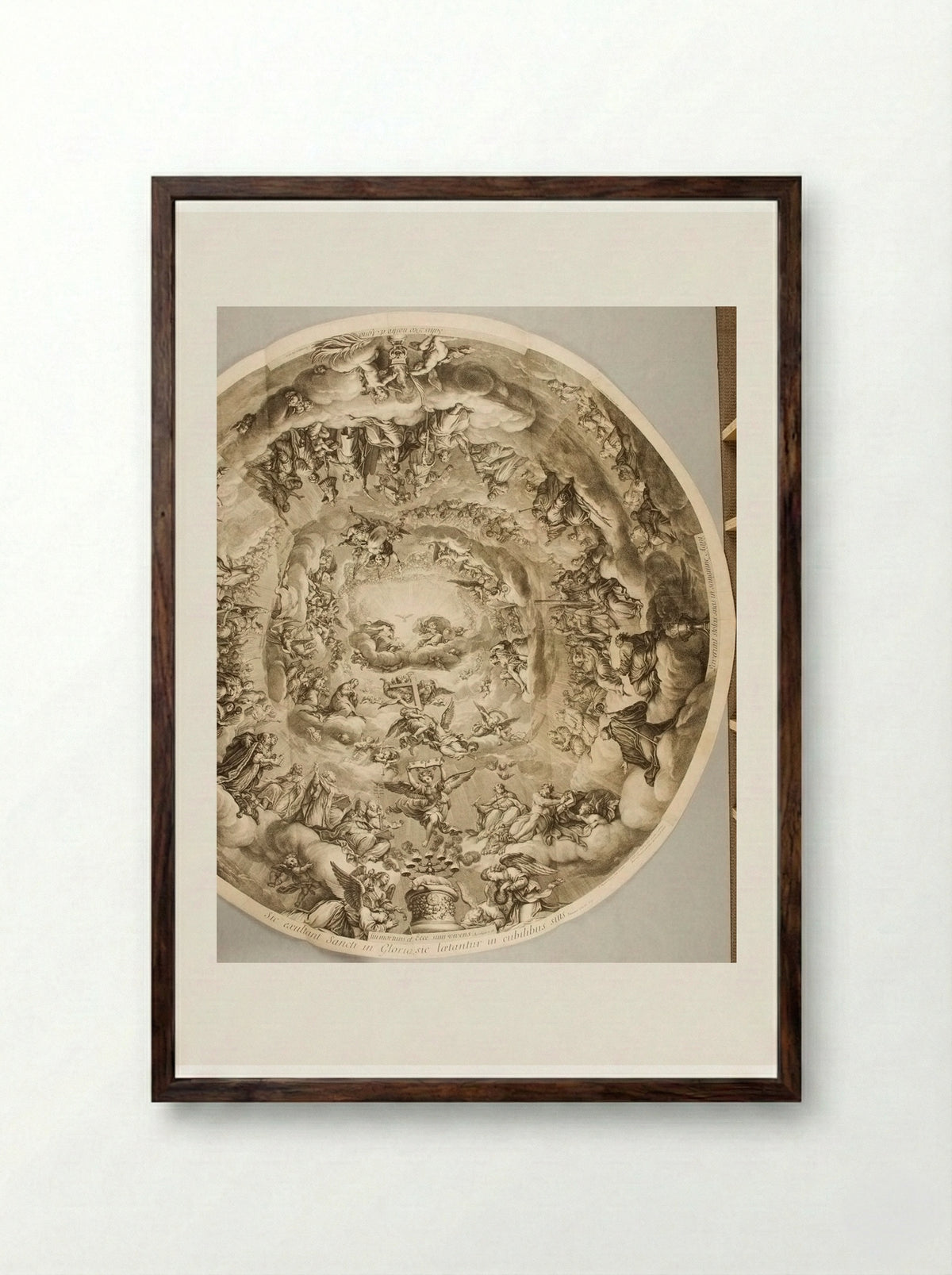 Felicity of the Blessed - Gérard Audran - Framed Print Dark Wood