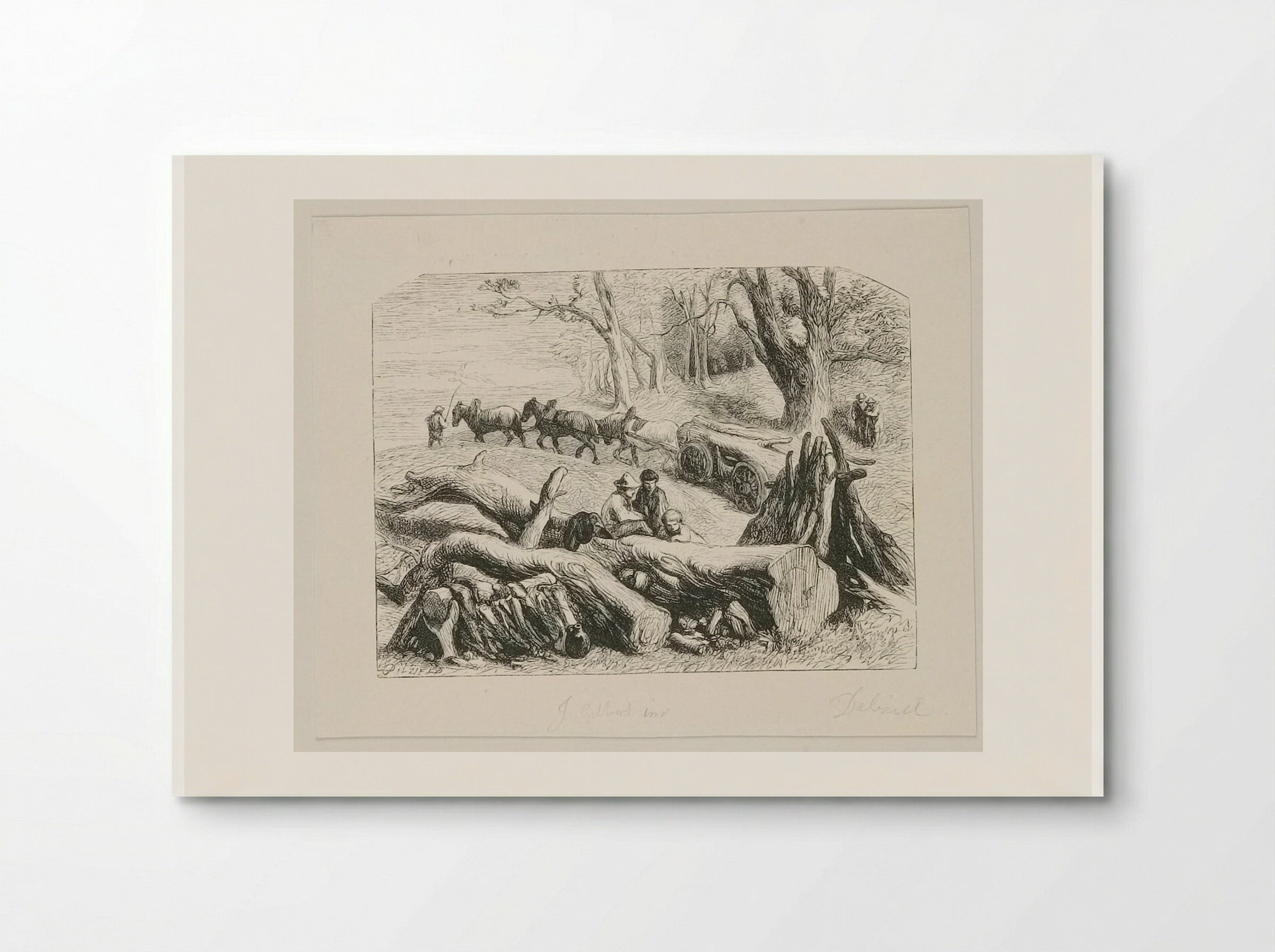 Felling the Forest Trees - Edward Dalziel - Poster