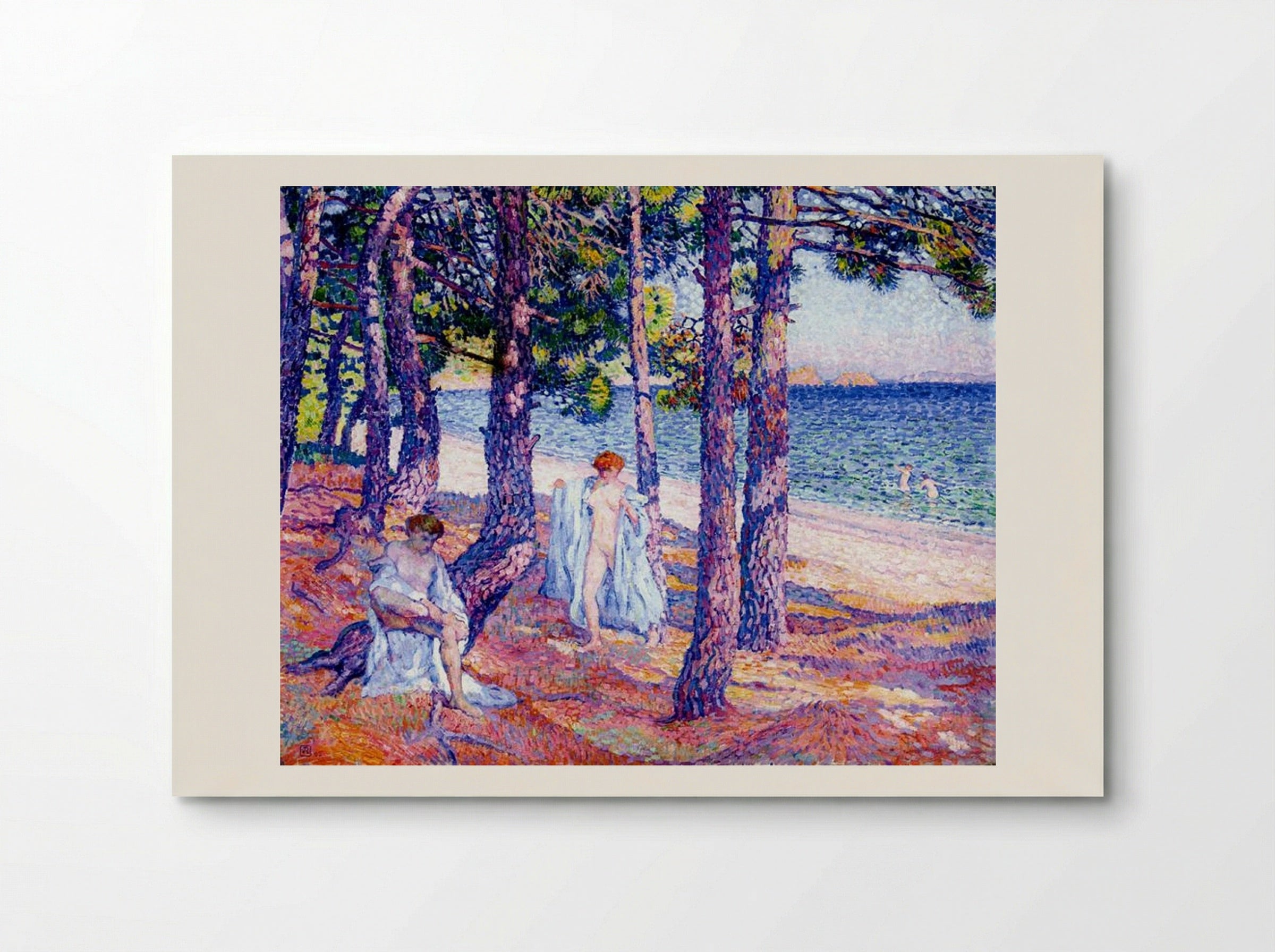 Female Bathers Under the Pines at Cavaliere - Théo van Rysselberghe - Poster