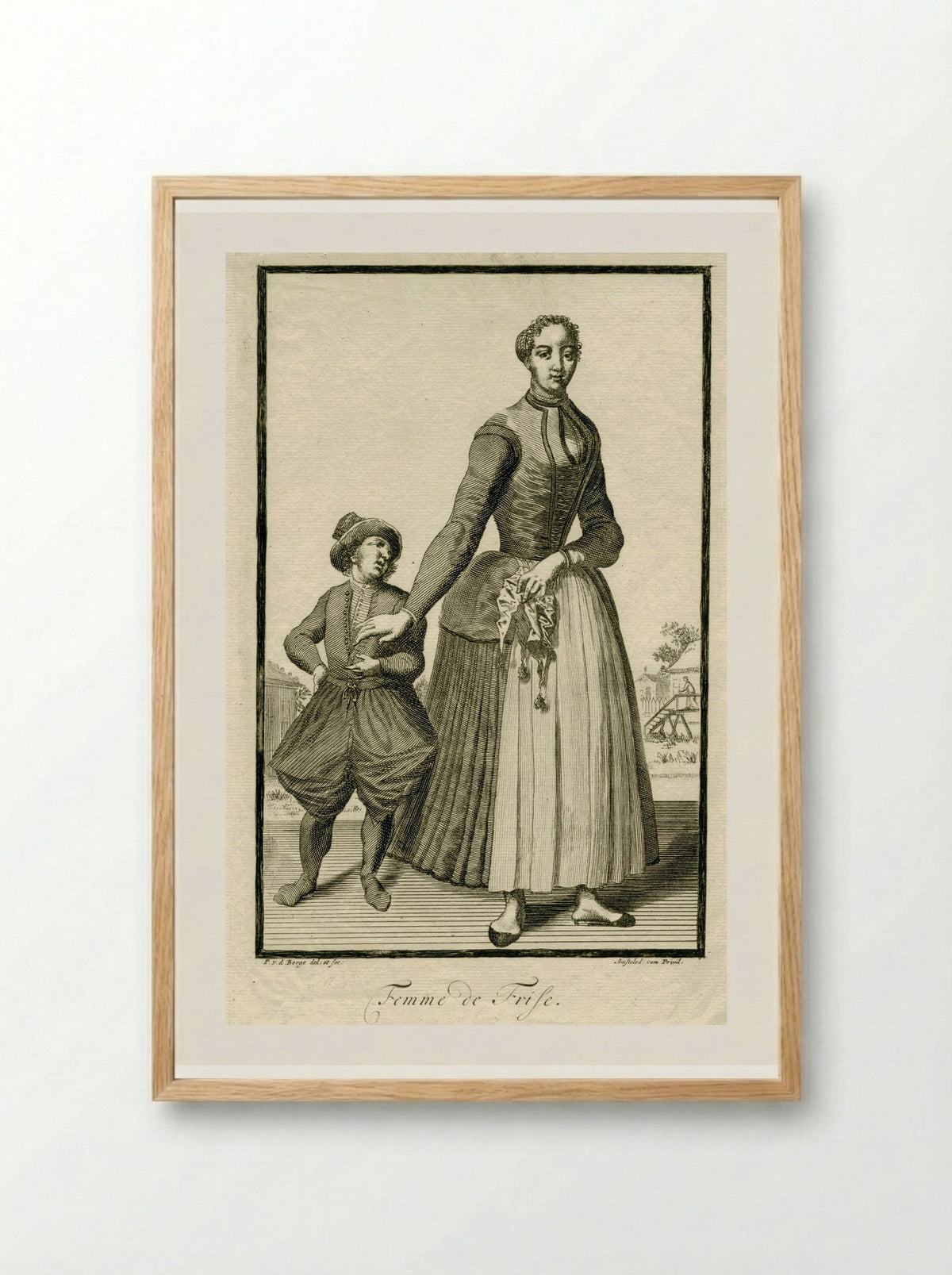 Femme de Frise (Woman from Friesland) - Pieter van den Berge - Framed Print Wood