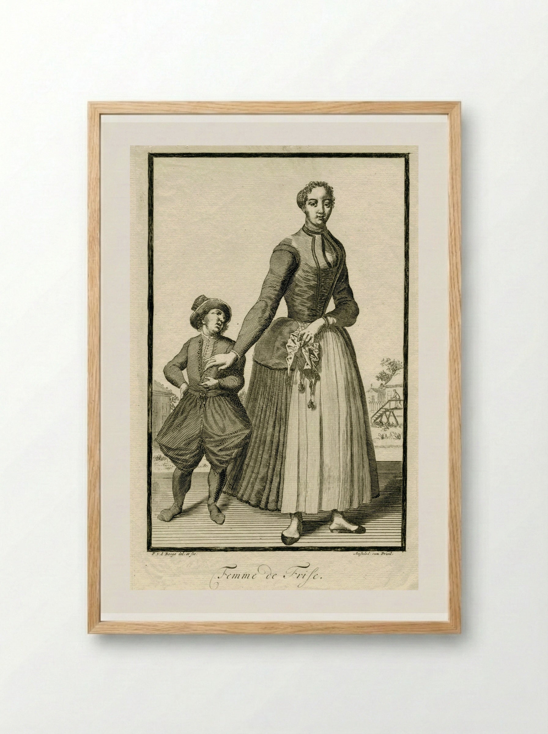 Femme de Frise (Woman from Friesland) - Pieter van den Berge - Framed Print Wood