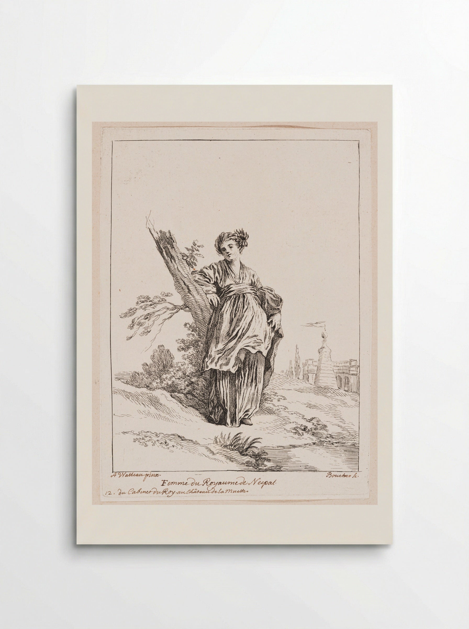 Femme du Royaume de Népal - François Boucher - Poster