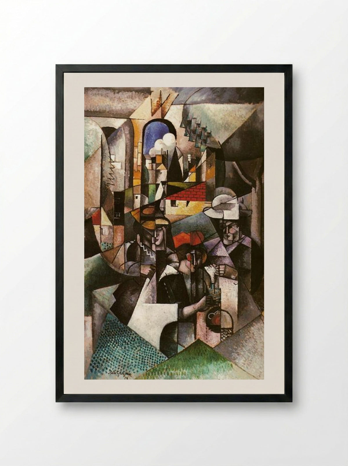 Femmes cousant - Albert Gleizes - Framed Print Black
