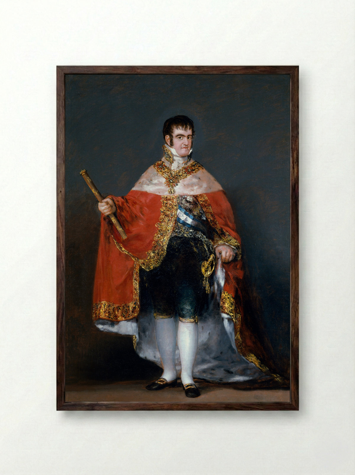 Ferdinand VII, When Prince of Asturias - Francisco de Goya - Framed Print Dark Wood