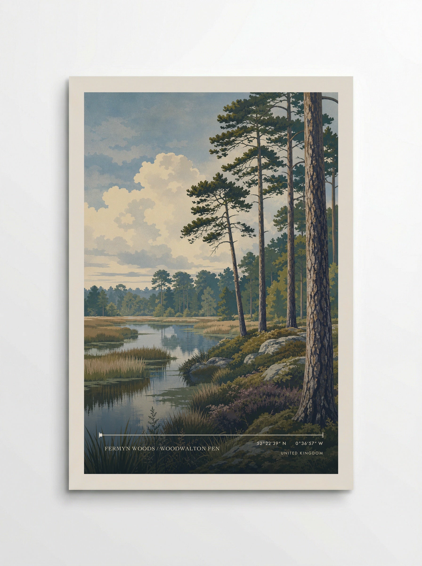 Fermyn Woods / Woodwalton Fen United Kingdom Travel Poster - Poster