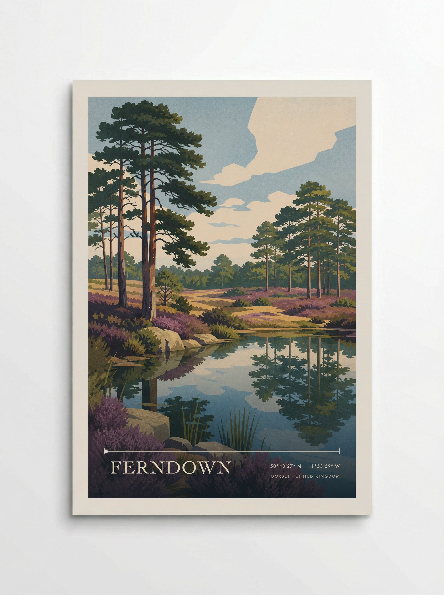 Ferndown Dorset United Kingdom Travel Poster - Poster