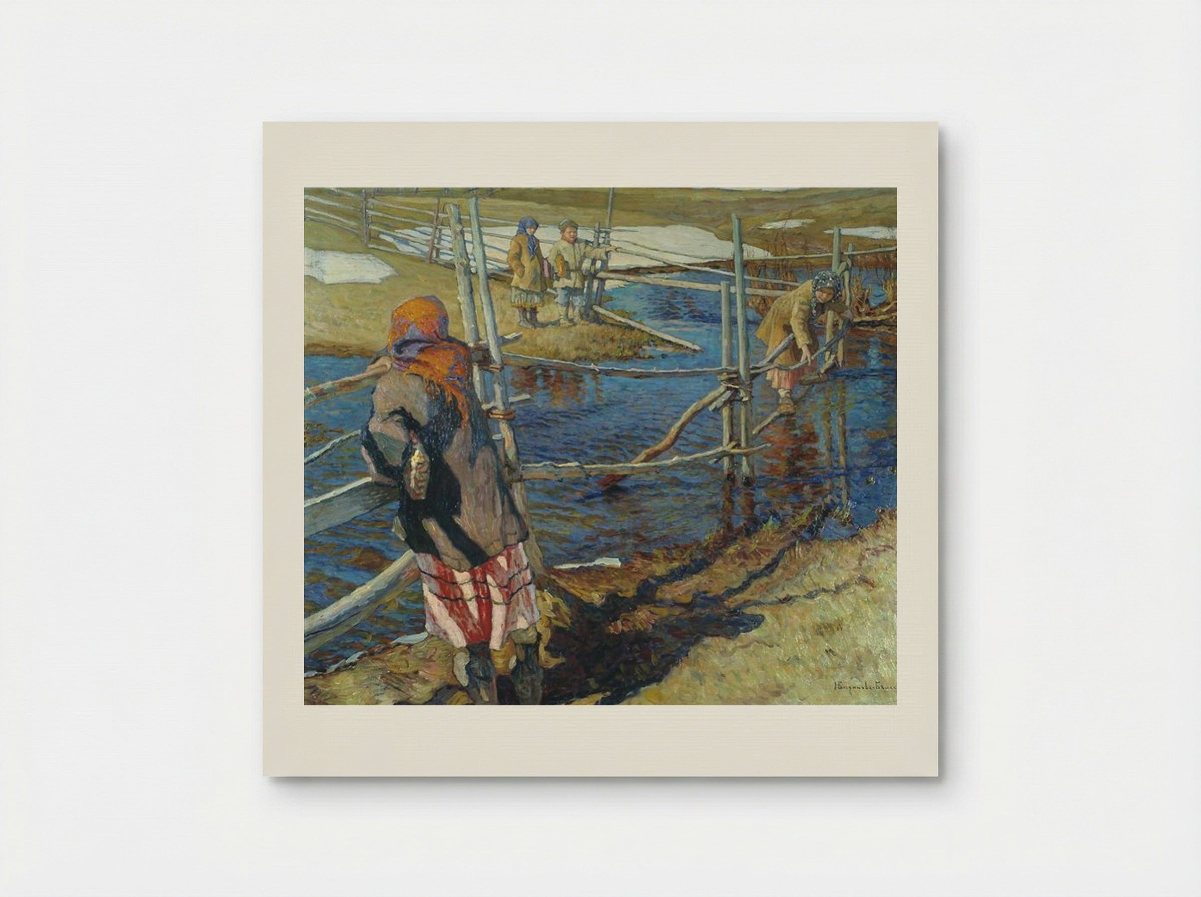 Ferriage - Nikolay Bogdanov-Belsky - Poster