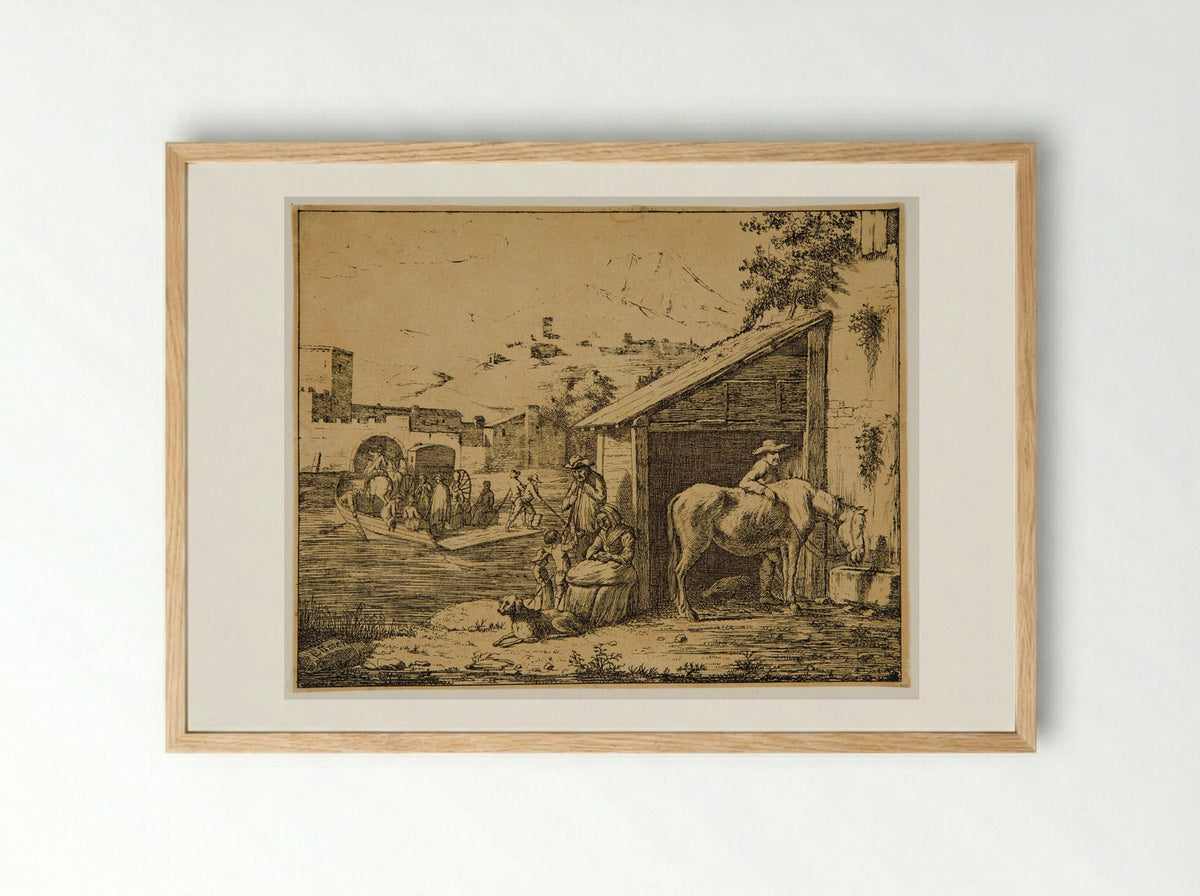Ferry - P. Ellmer - Framed Print Wood